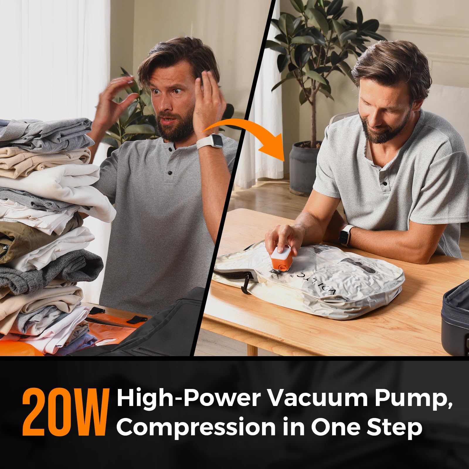 VOLLYC Air Pump for Inflatables with 2400mAh Battery & Camping Light - View 6