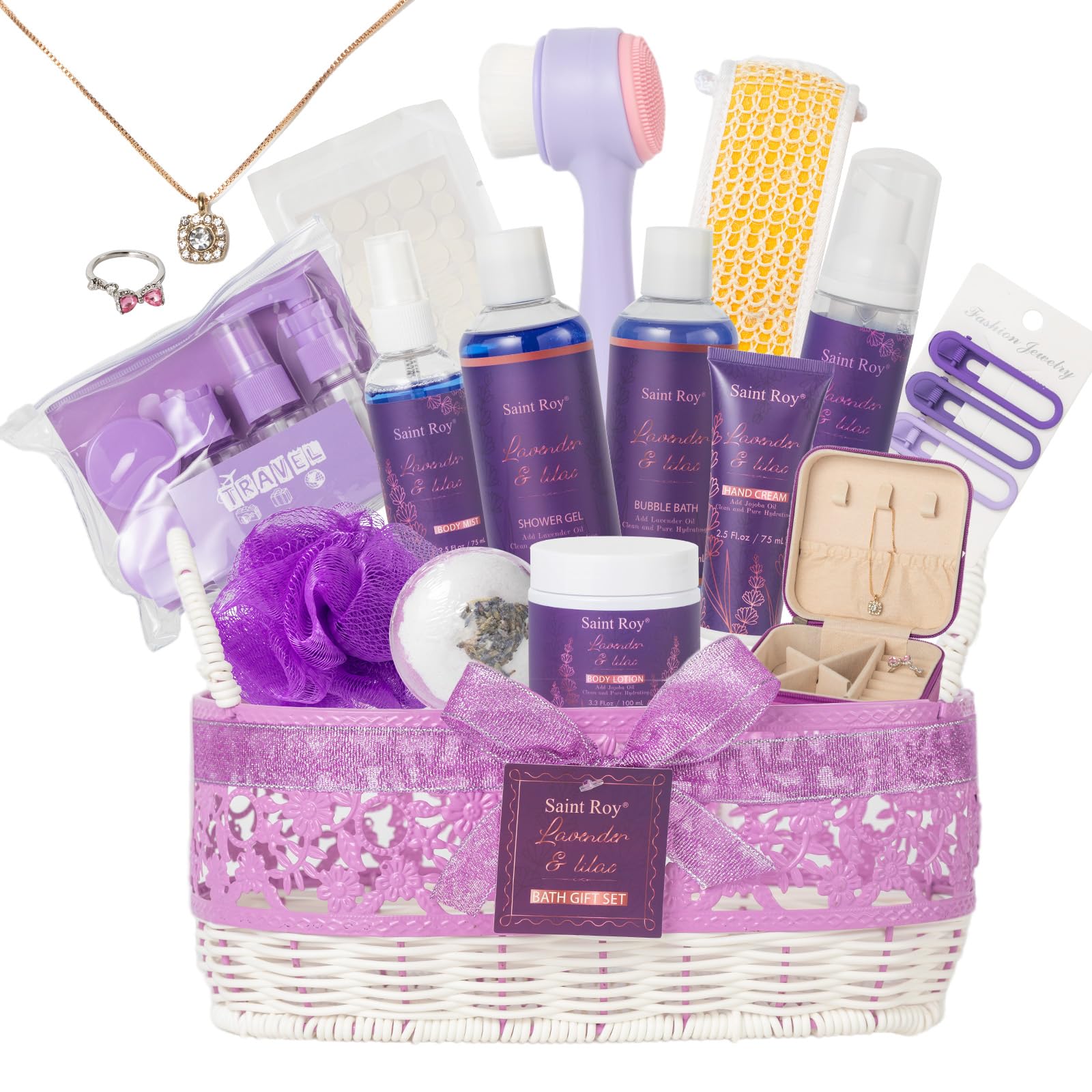 Spa Bath &amp; Body Gifts for Women, Jasmine Peony Spa Gift - Saint Roy