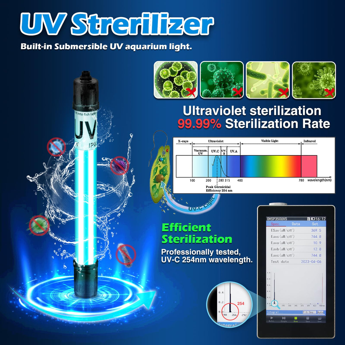 TARARIUM U V Aquarium Filter for Fish Turtle Tank Medium fit - TARARIUM Official Imagery - 8