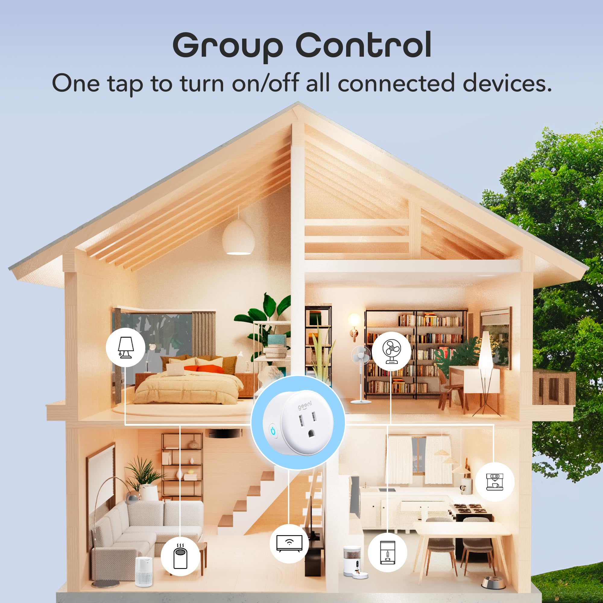 Geeni Dot Plug, 2.4 GHz Wi-Fi, Fire-Resistant, Schedule & Timer, - Geeni Official Product View 6