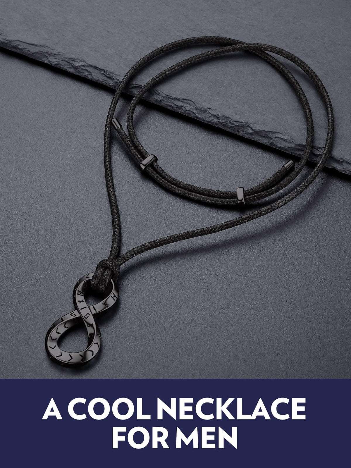 Bandmax Men s Infinity Viking Rune Pendant With Adjustable - Bandmax Official Imagery - 6