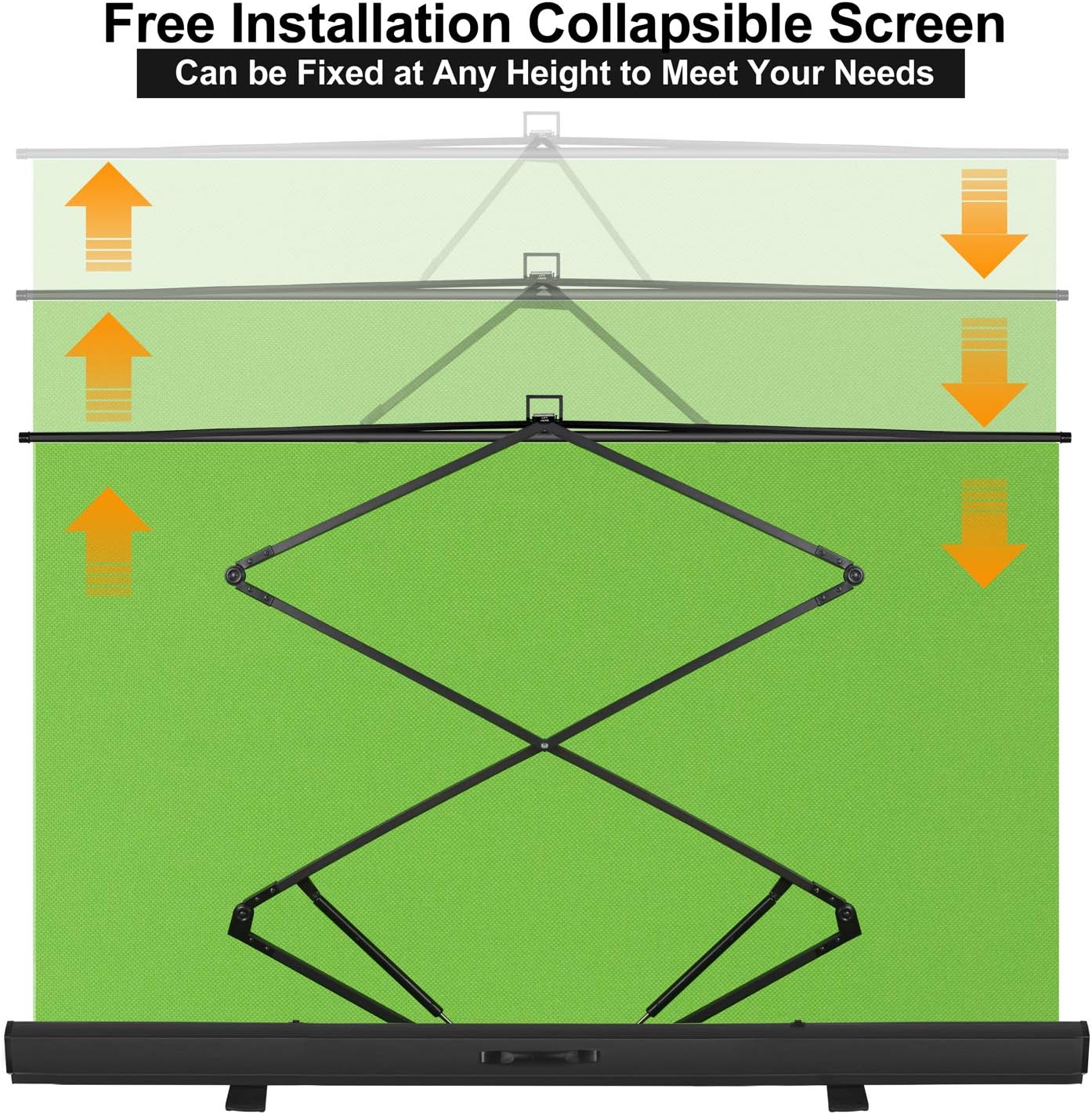 EMART 77x92-inch collapsible green chromakey screen for photo backdrops, lightweight and portable for video and photography.
