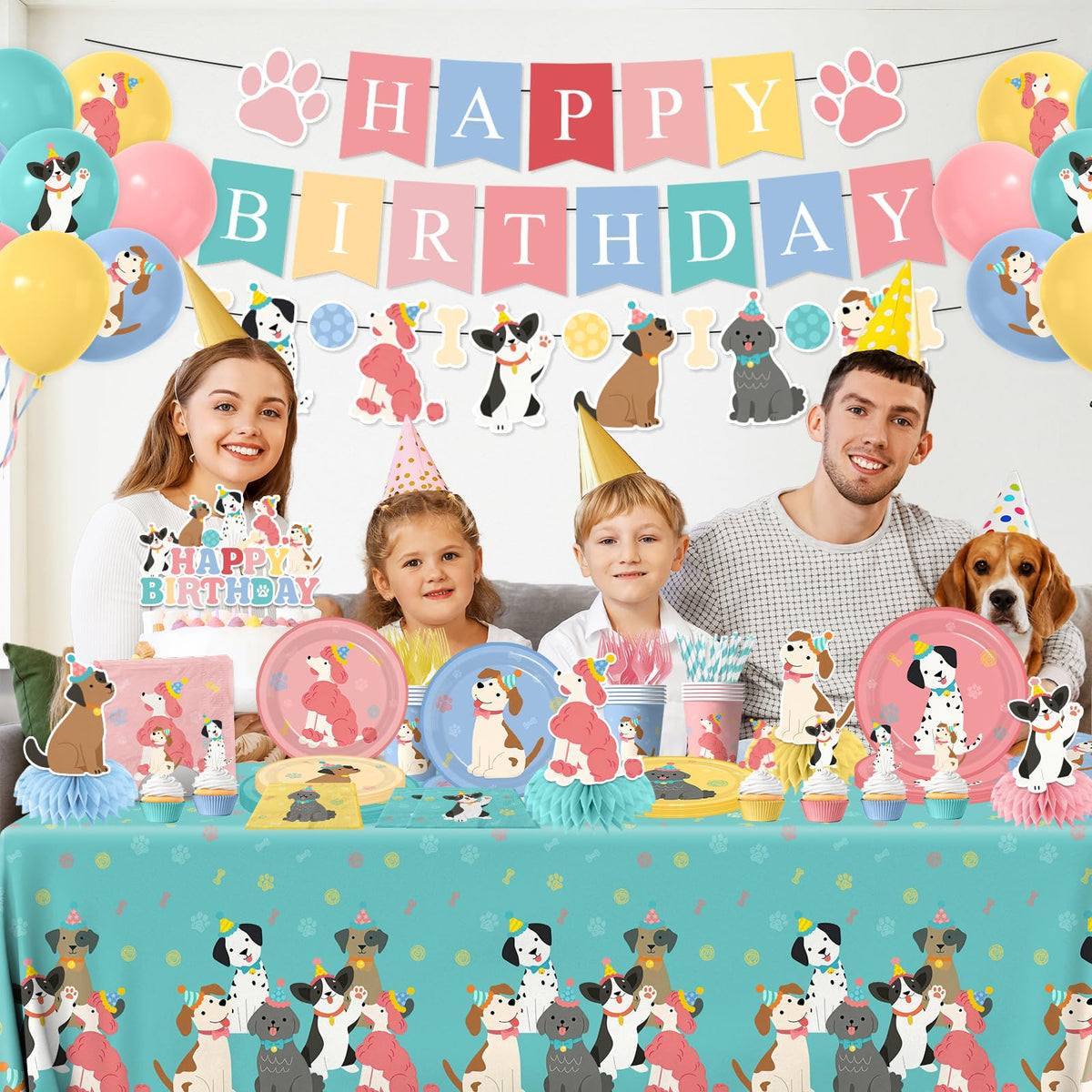 Dog Themed Birthday Party Decorations Puppy Birthday Party - Meuqeaju Official Imagery - 5