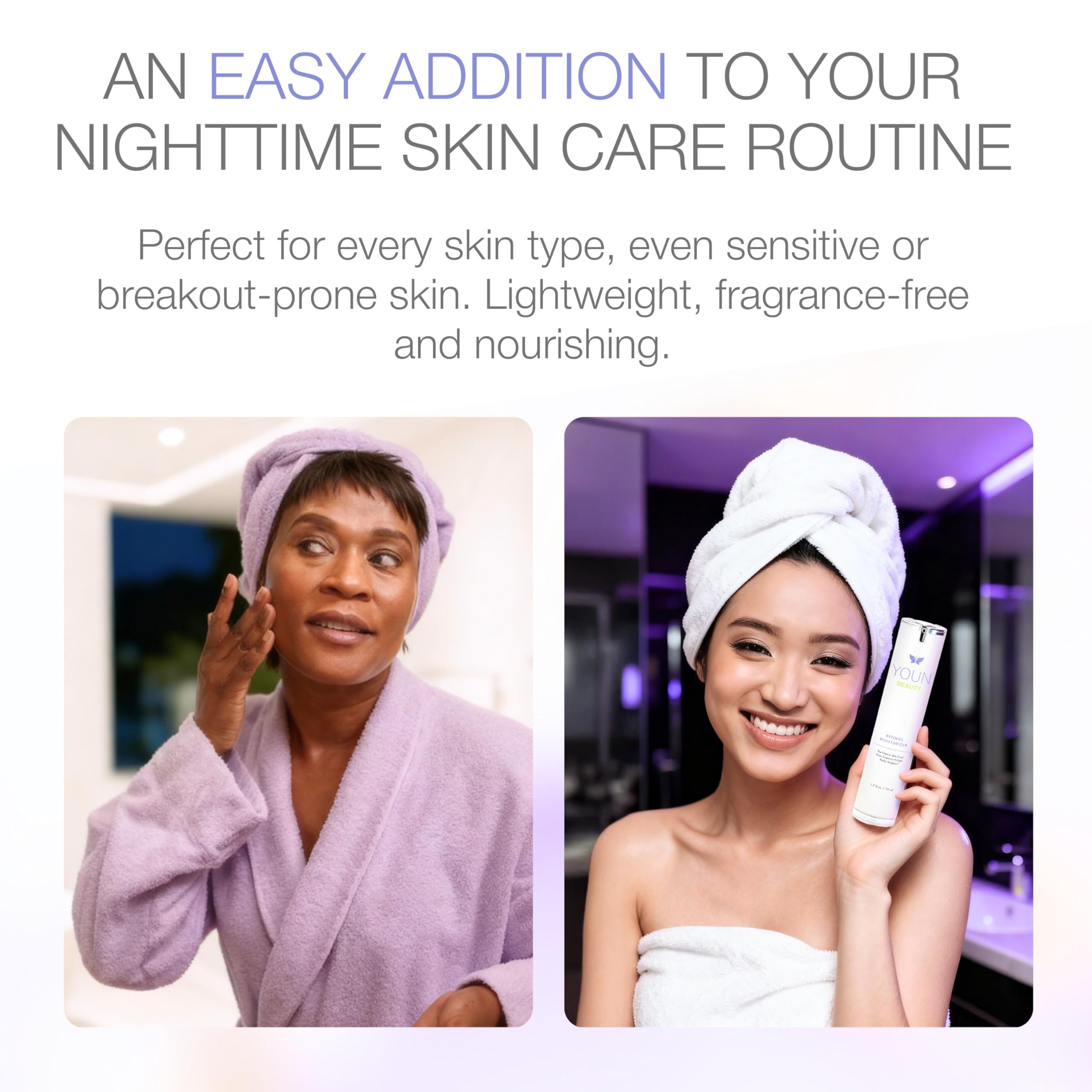 YOUN Beauty Retinol Night Cream Moisturizer for Face by - YOUN Beauty Official Imagery - 6