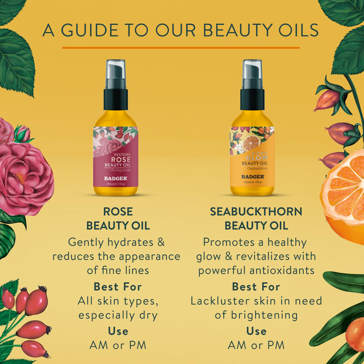 Badger Organic Seabuckthorn Face Oil Antioxidant Rich Vegan - Badger Official Imagery - 7