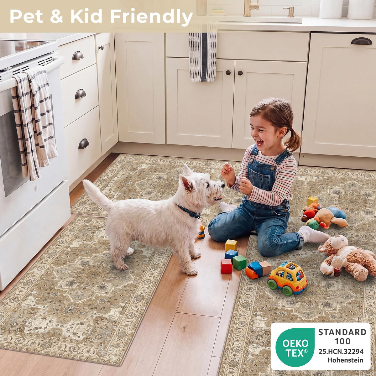 3 Piece Kitchen Rugs Sets with Runner Washable Non Slip Soft - Articosy Official Imagery - 8