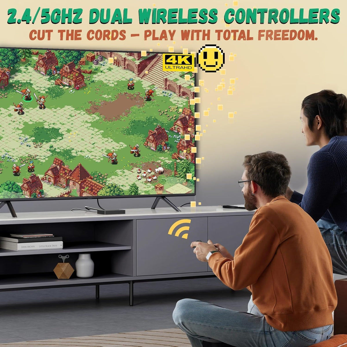 Wireless Retro Game Console Retro Game Stick with Built in - LINIREAU Official Imagery - 4