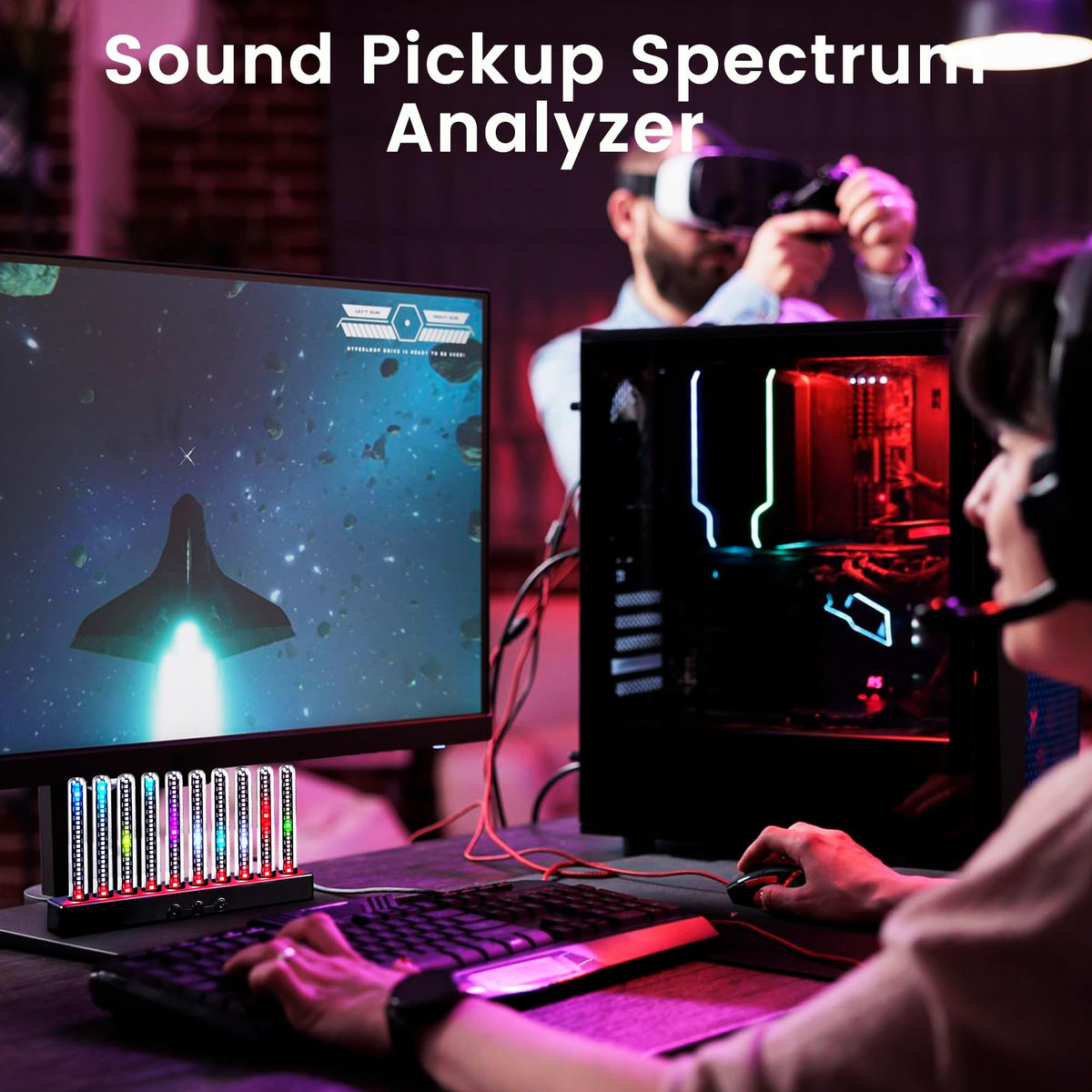 Audio Visualizer Gadget Rechargeable RGB Sound Activated - BSOD Official Imagery - 3