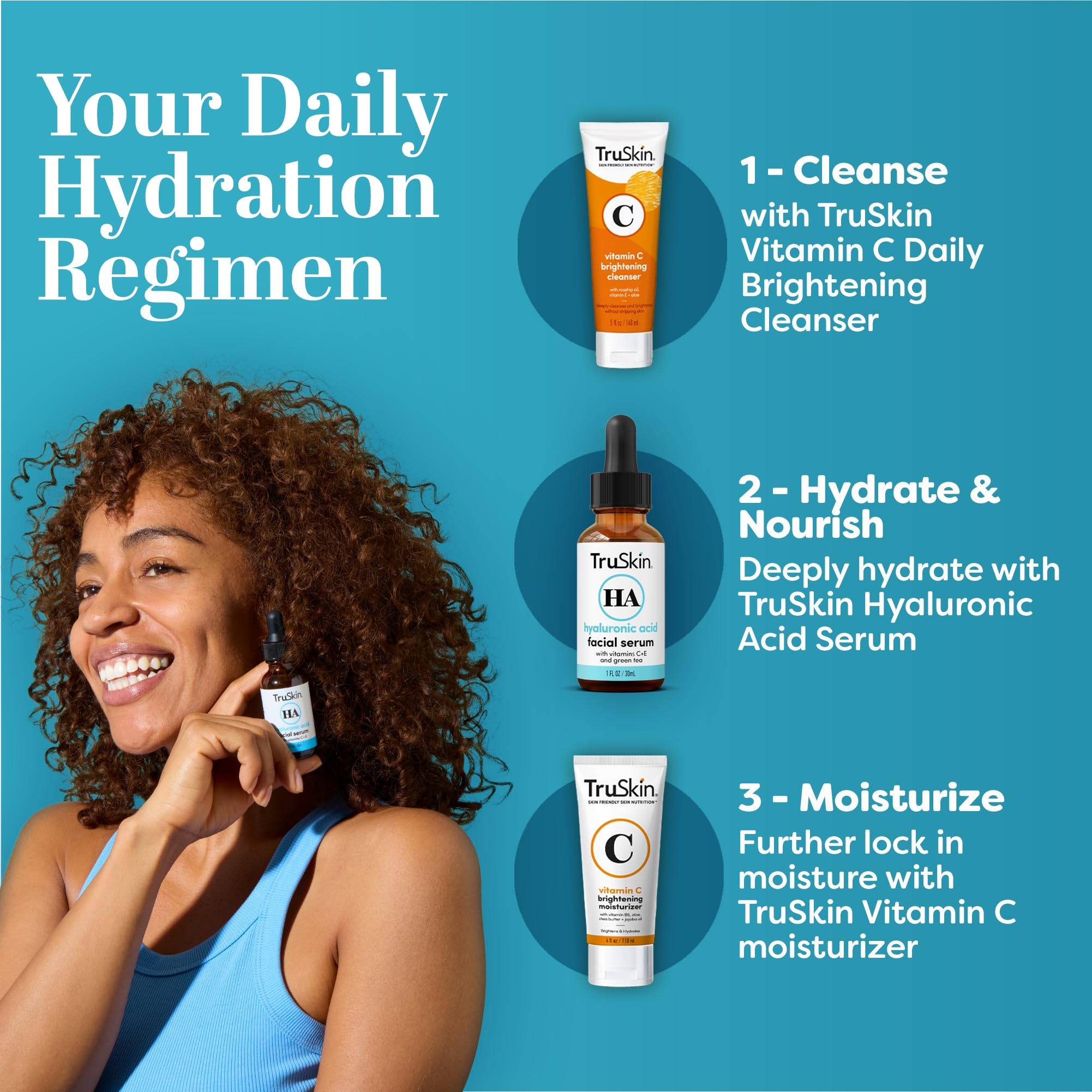 TruSkin Hyaluronic Acid Serum for Face for Hydrated, Plumper Skin, 1 fl oz - TruSkin Official Product View 6
