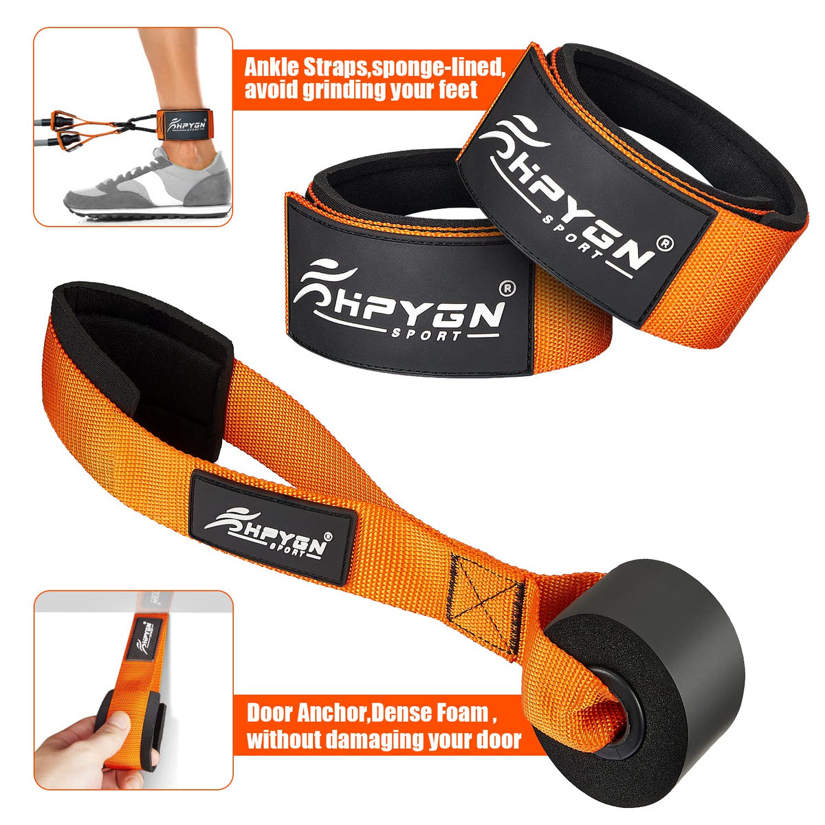 HPYGN Heavy Resistance Bands 300LBS Exercise Bands for - HPYGN Official Imagery - 8
