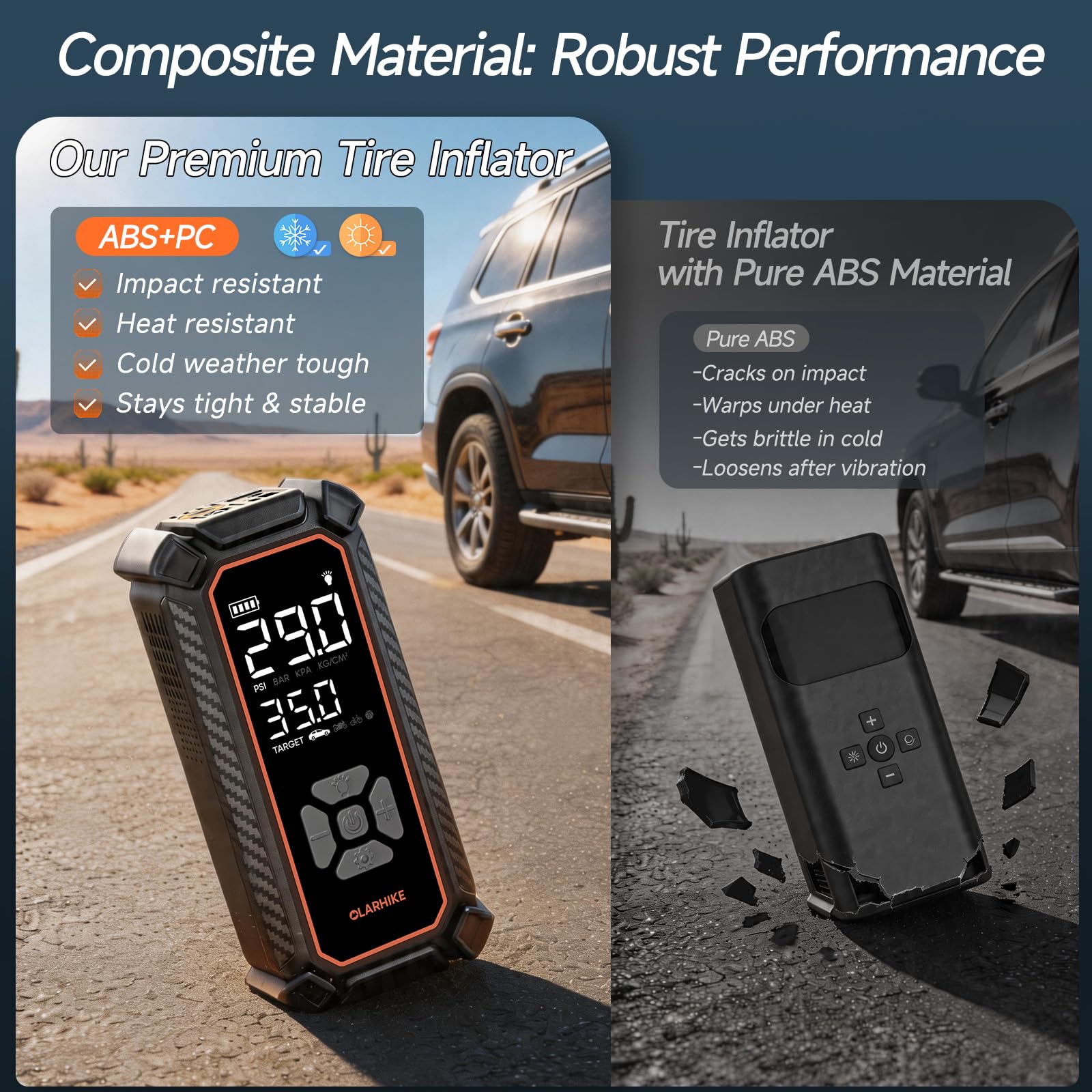 OlarHike Tire Inflator Portable Air Compressor, Dual Power-3 * 20 by OlarHike - Angle View 10