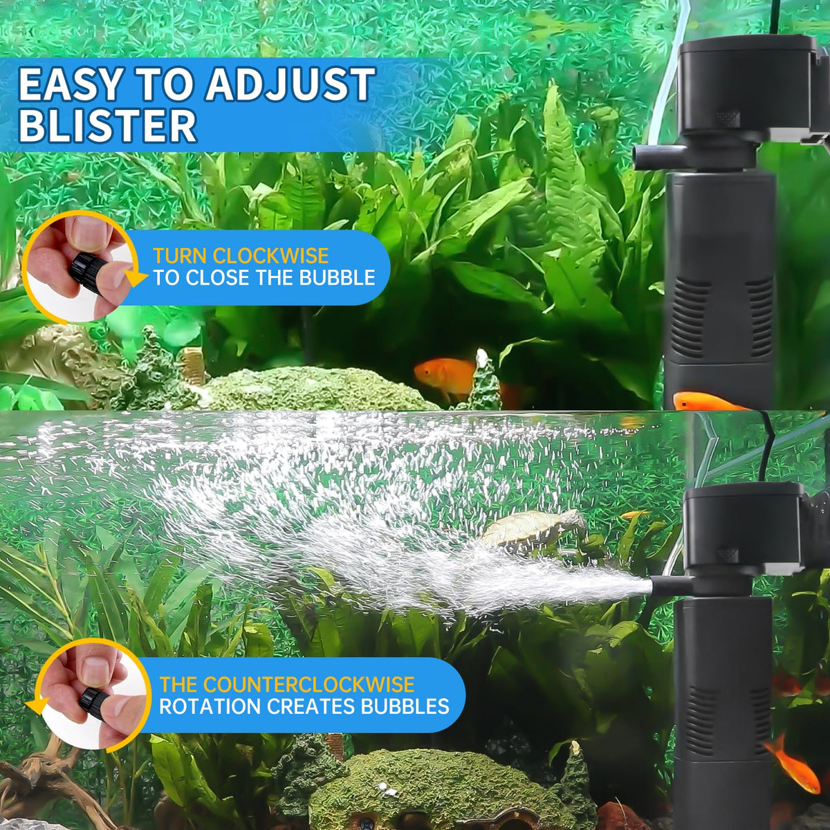 Aquarium Filter for 55 150 Gallons Tank Internal Fish Tank - coospider-repta Official Imagery - 5