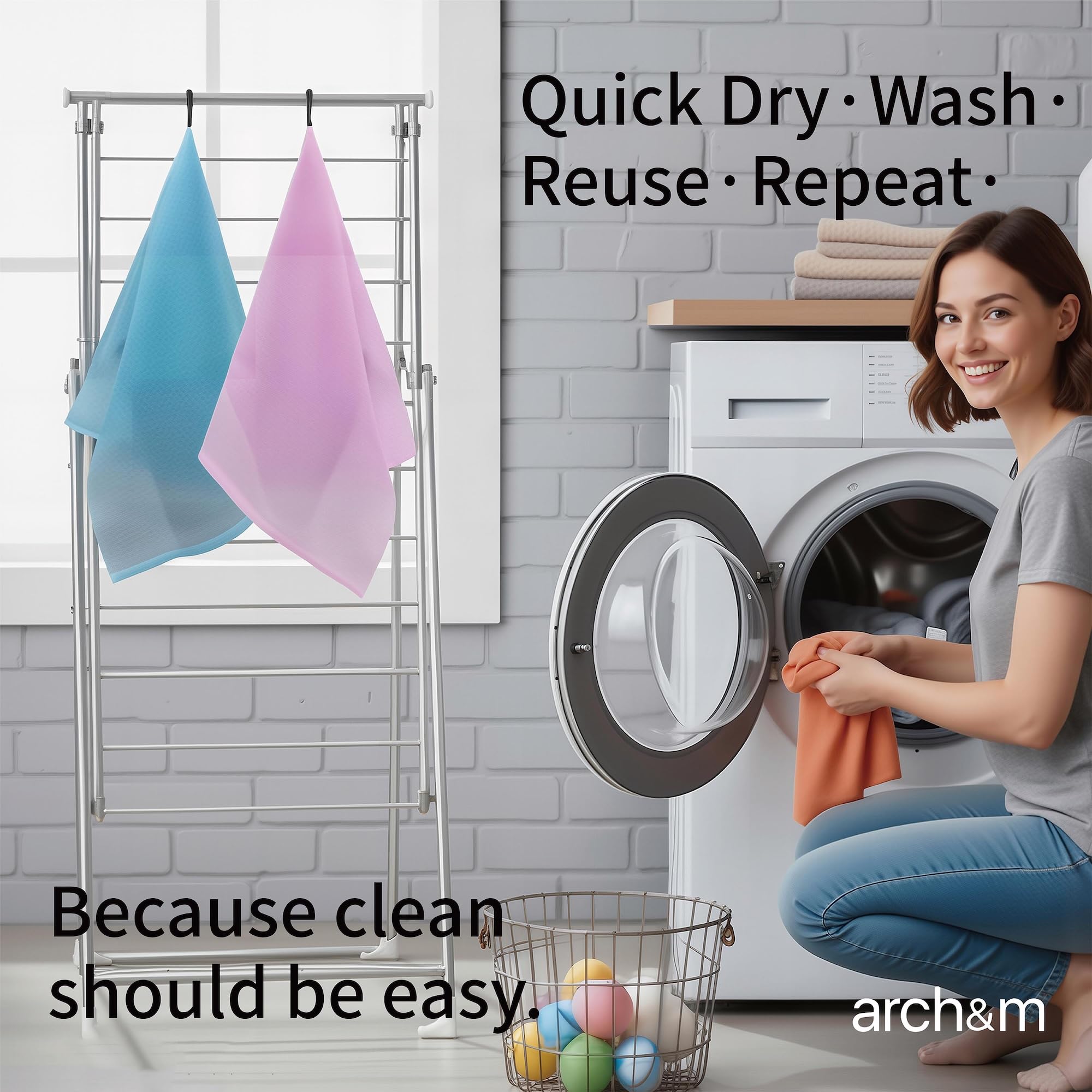 ARCH&M Exfoliating Washcloth & Shower Body Scrubber - ARCH&M Official Product View 6