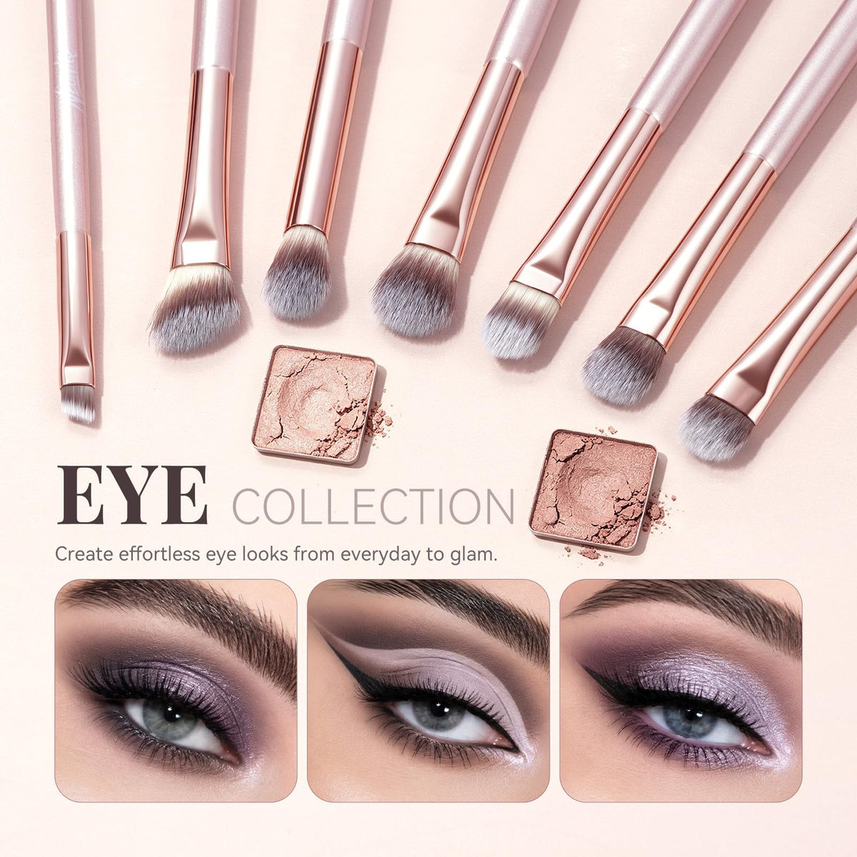 14 PCS Professional Makeup Brushes Set with Travel Cosmetic - NEONIQ Official Imagery - 8