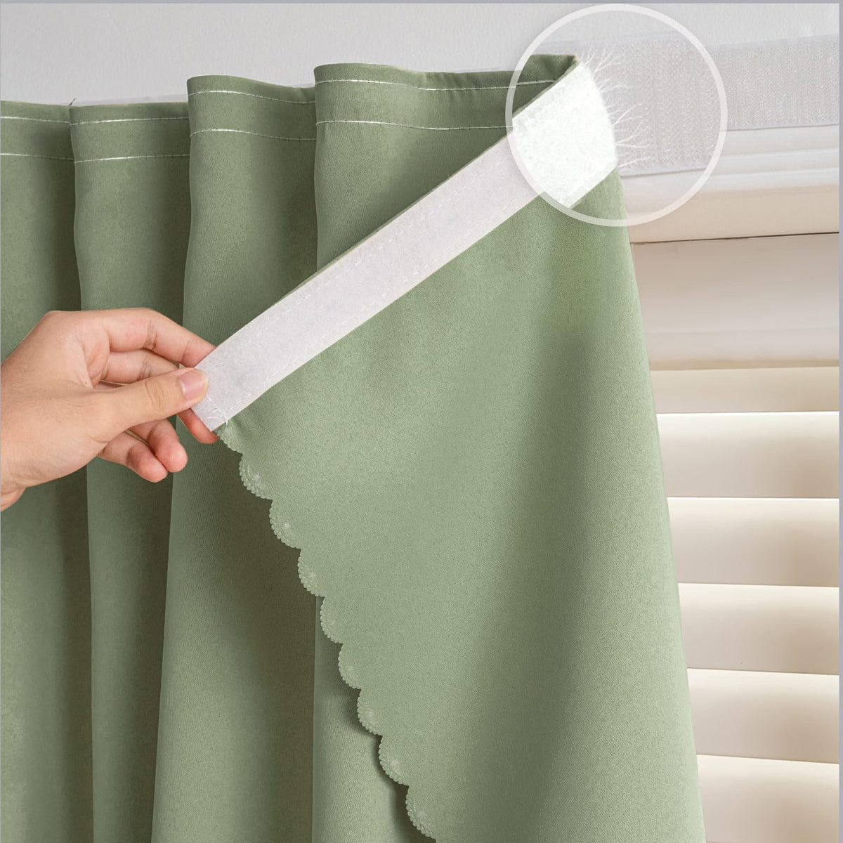 Self Adhesive Curtains Blackout Curtains No Drilling - gonnrly Official Imagery - 1