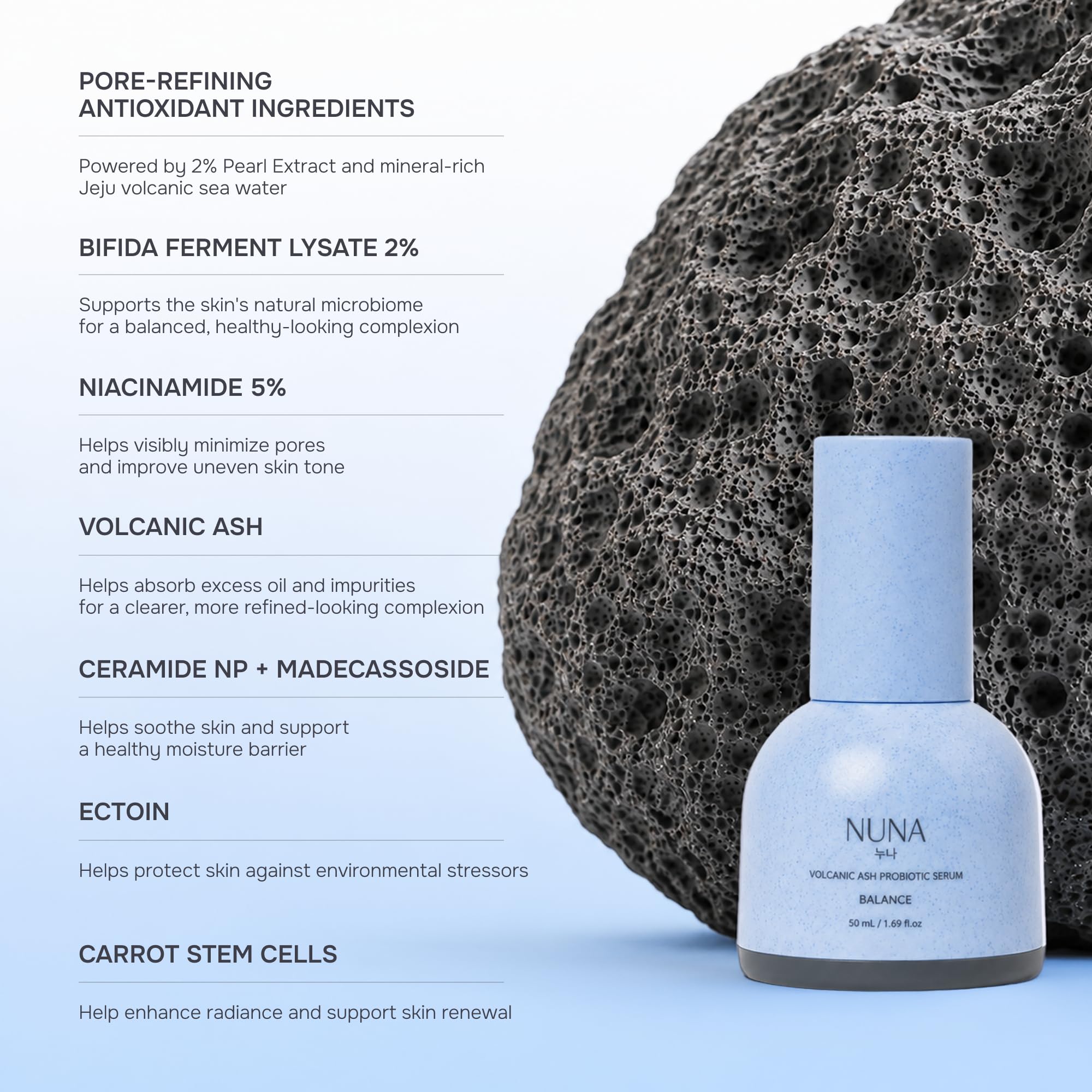 NUNA Volcanic Ash Probiotic Serum - NUNA