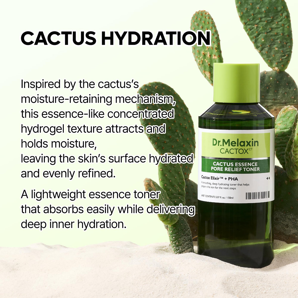Dr Melaxin Cactox Cactus Essence Pore Relief Toner 150ml - Dr.Melaxin Official Imagery - 7