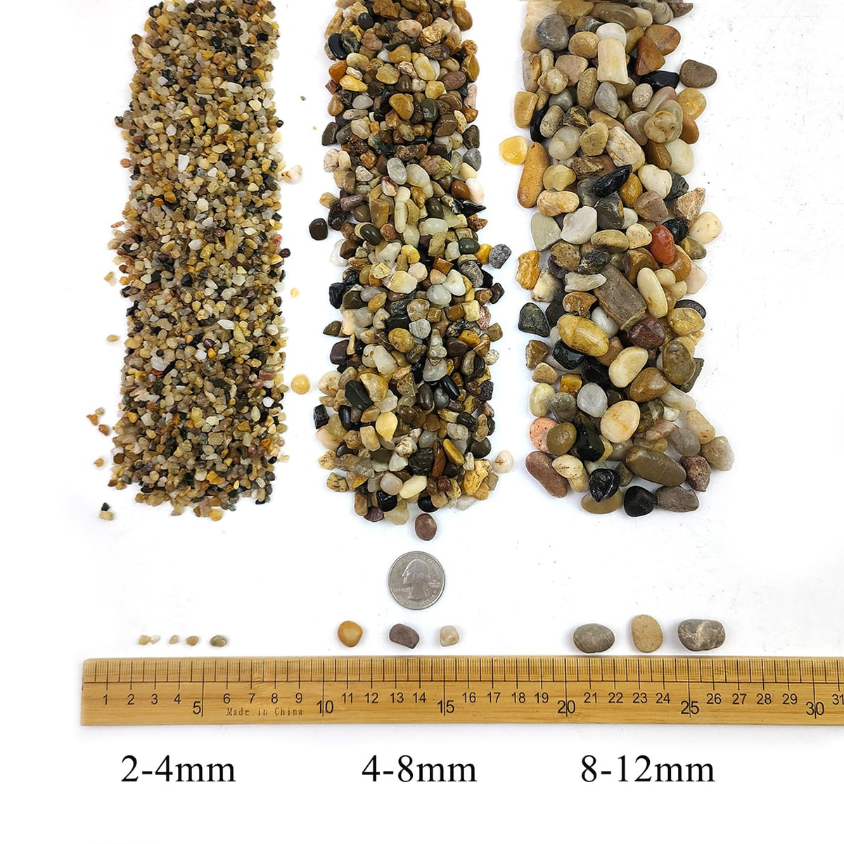SHIZWU 10LB Aquarium Gravel, 1/4" Pea Gravel for Fish Tank, Small River Rocks for Garden Decoration, Landscaping, Va