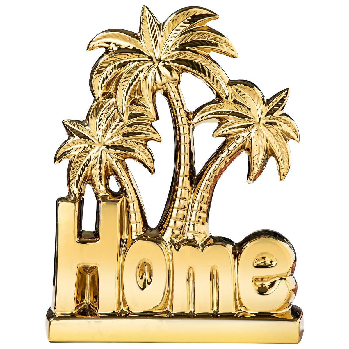 Ceramics Golden Coconut Tree Statue Gold Tree Decor Home - NewSangXia Official Imagery - 1