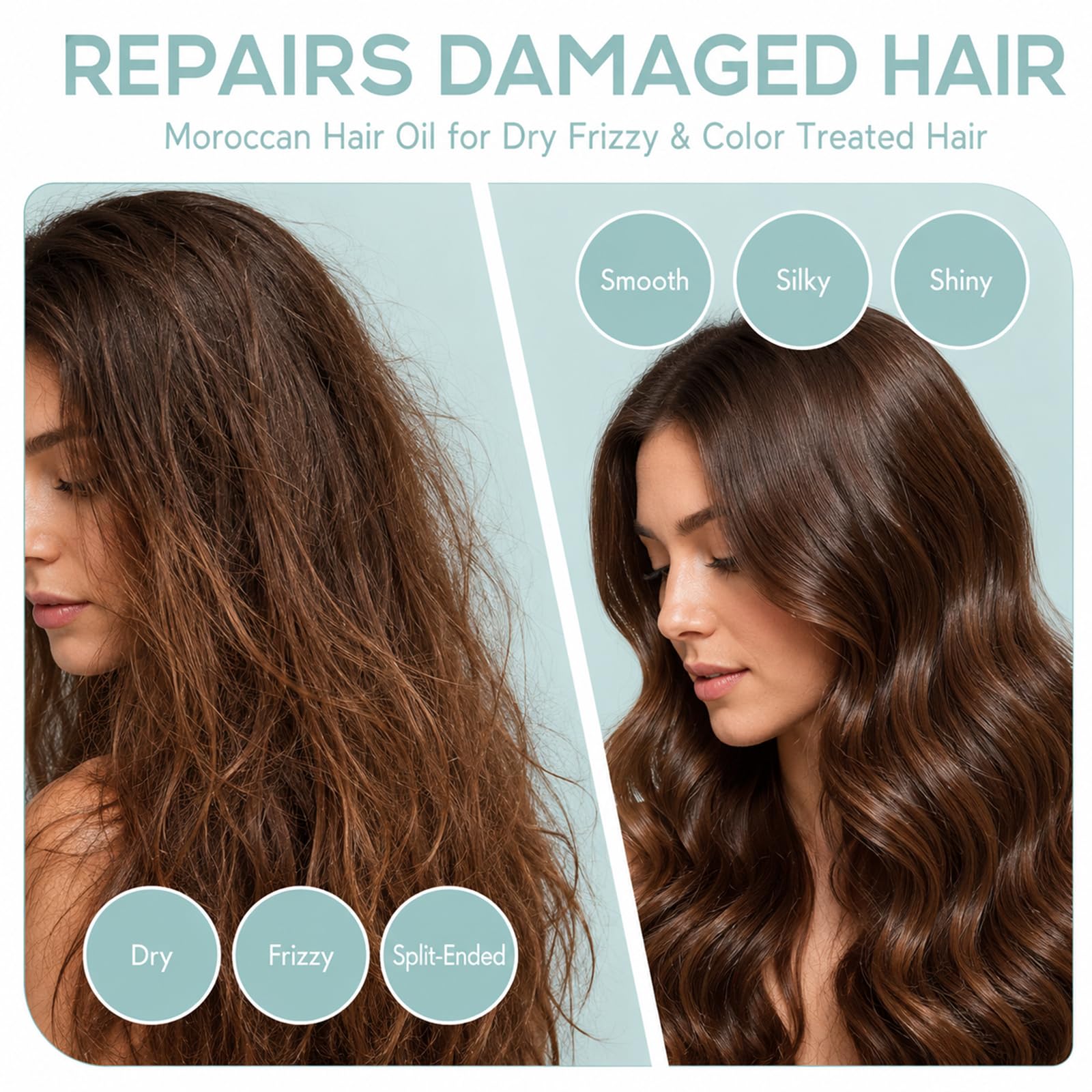 TRIMYFITER Argan Oil, Hair Oil for Frizzy Hair, Morroccan Hair Care Oil Natural - TRIMYFITER Official Product View 3