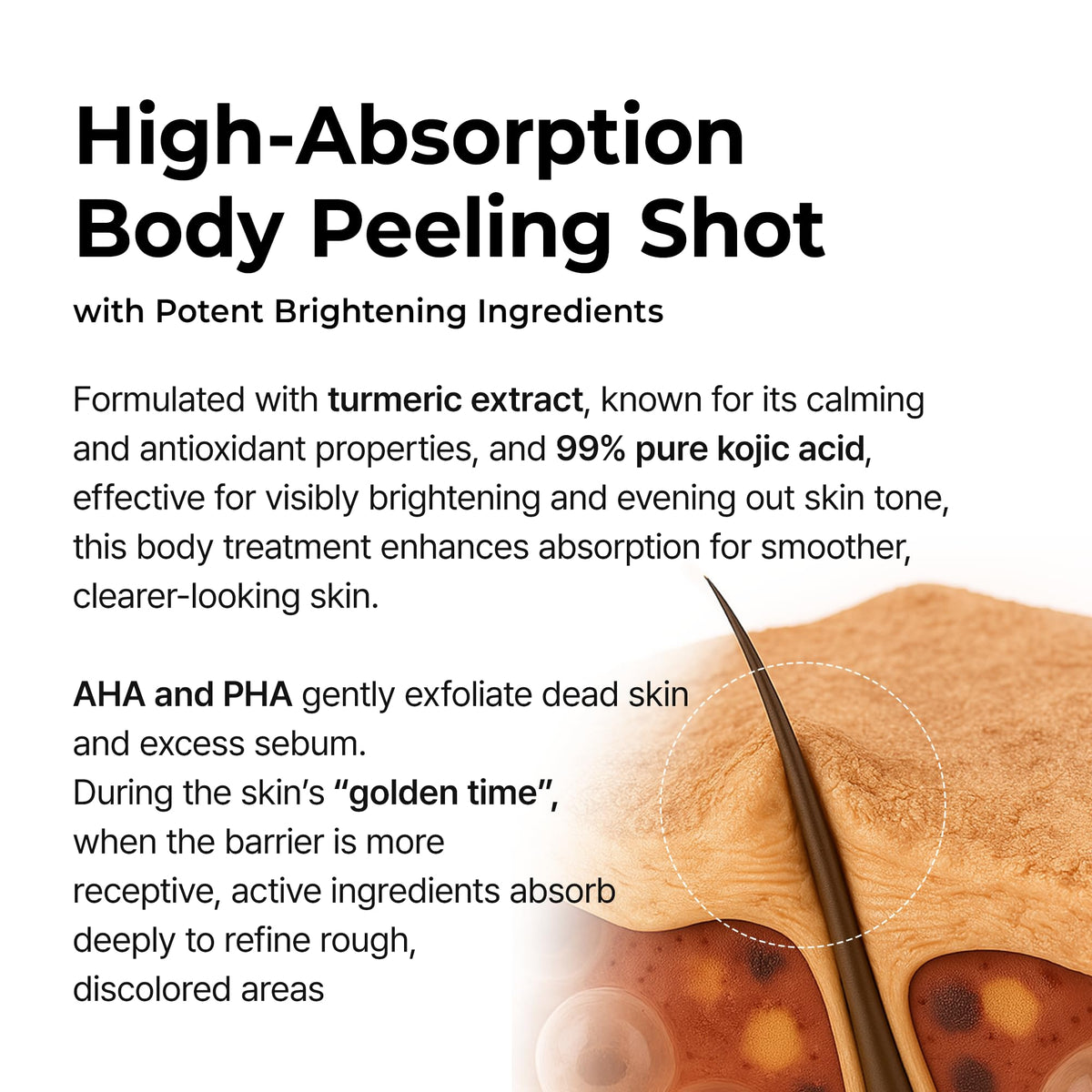 Dr Melaxin Peel Shot Kojic Acid Turmeric Body Exfoliator - Dr.Melaxin Official Imagery - 8