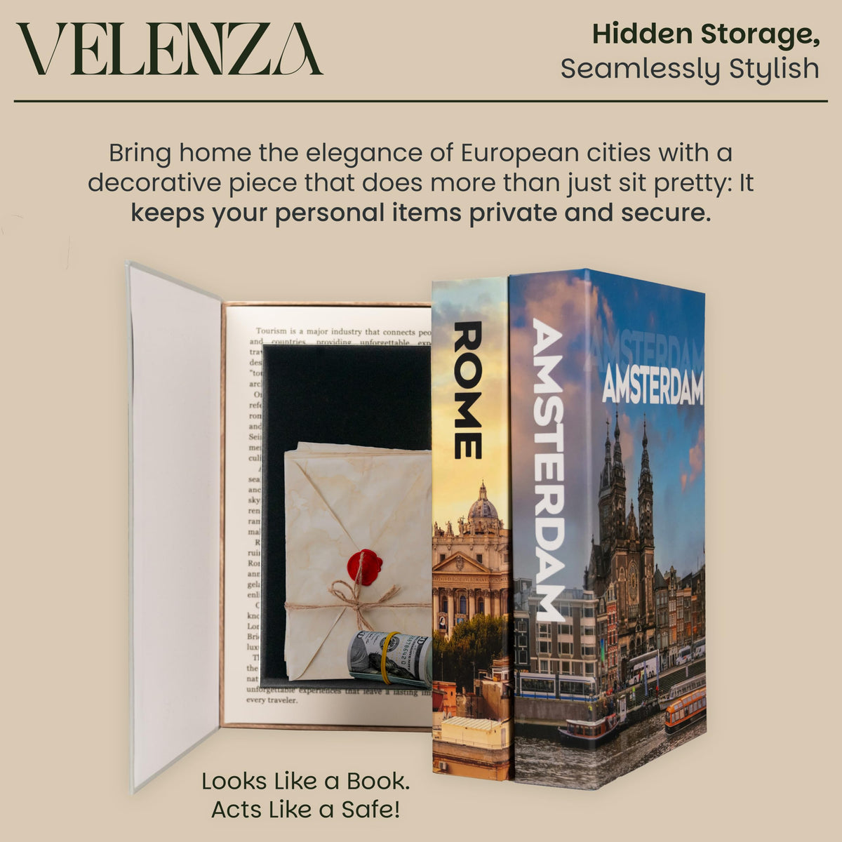 Cities Faux Book Storage Box - Velenza Official Imagery - 3