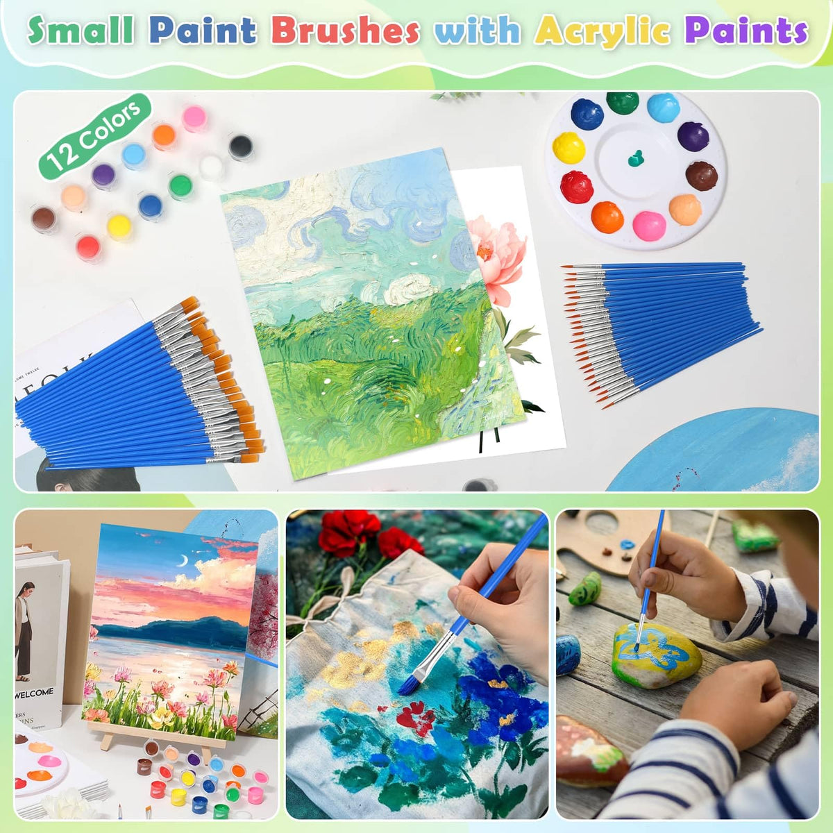 Evatage 10 Pack Sip and Paint Kit for Adults 8x10 Inch - Evatage Official Imagery - 5