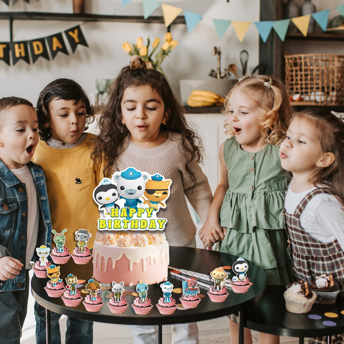 42Pack Octo Party Supplies Pack Includes Banner Cake Topper - Autrpoweo Official Imagery - 3