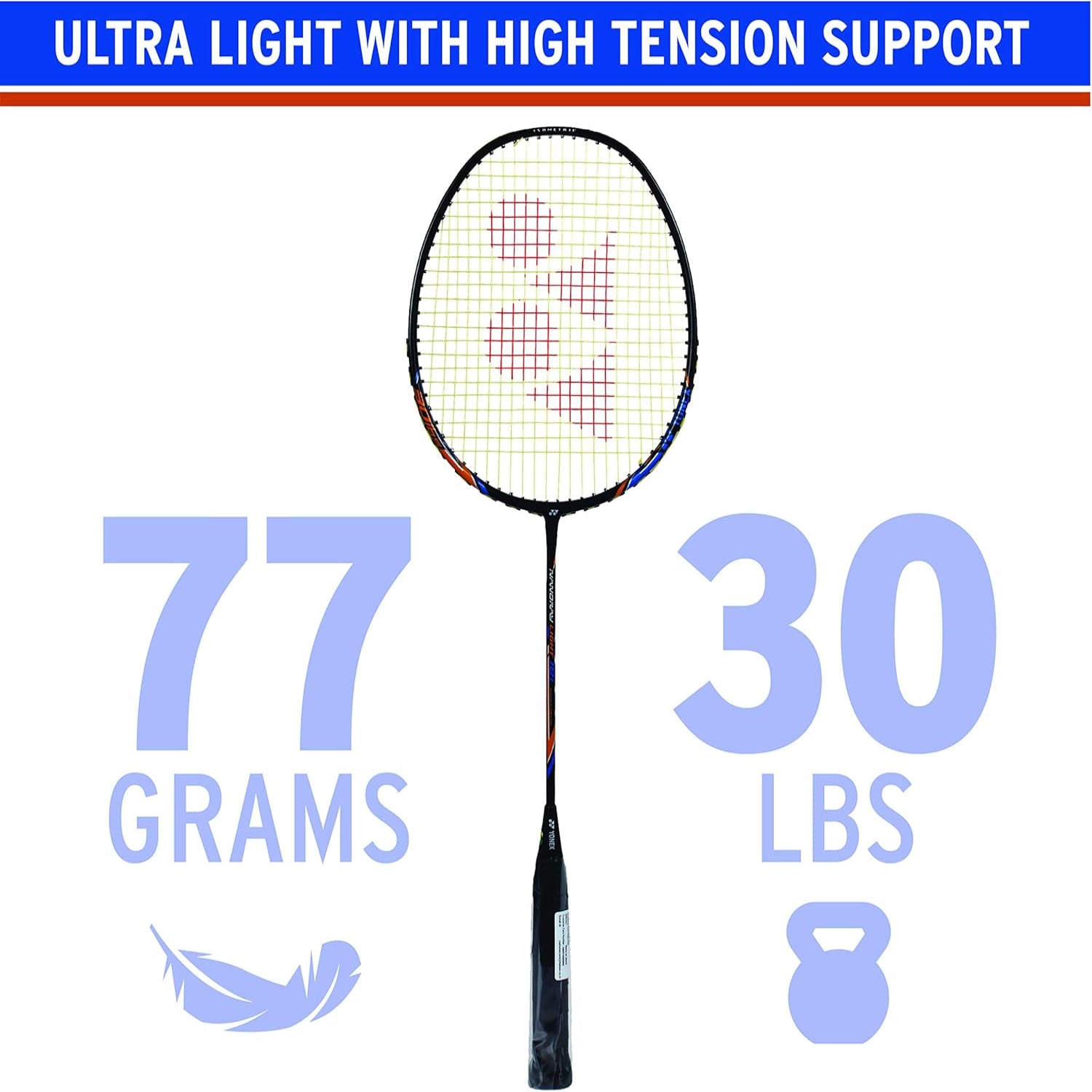 YONEX Nanoray 10F Hi-Flex pre-strung badminton racquet with lightweight frame and ergonomic grip for enhanced gameplay.
