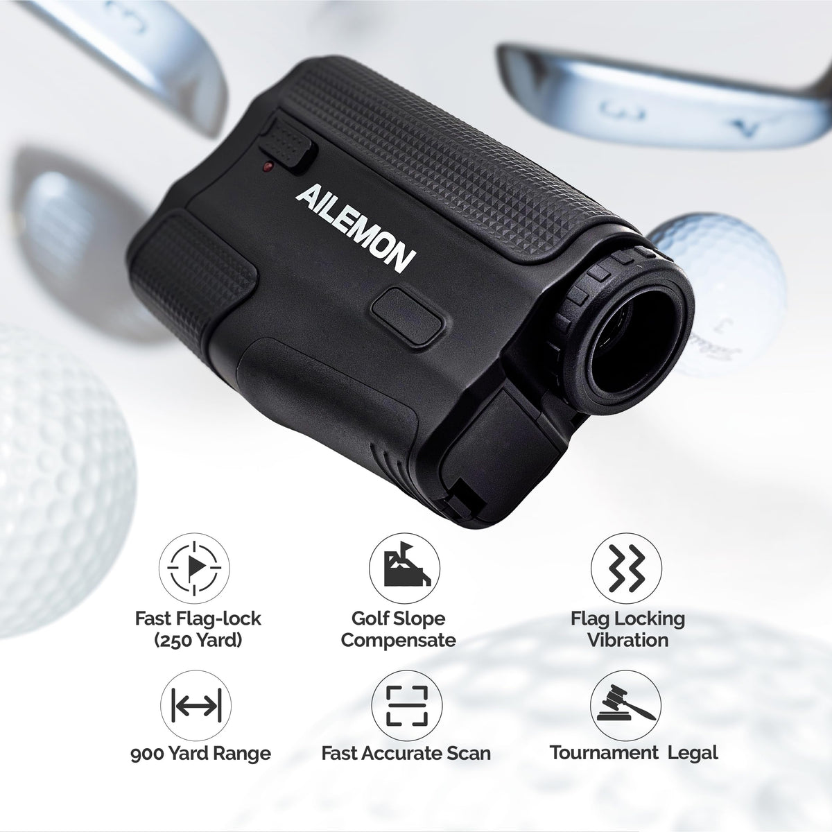 Golf Rangefinder with Slope Switch for Tournament Use 900 - AILEMON Official Imagery - 3