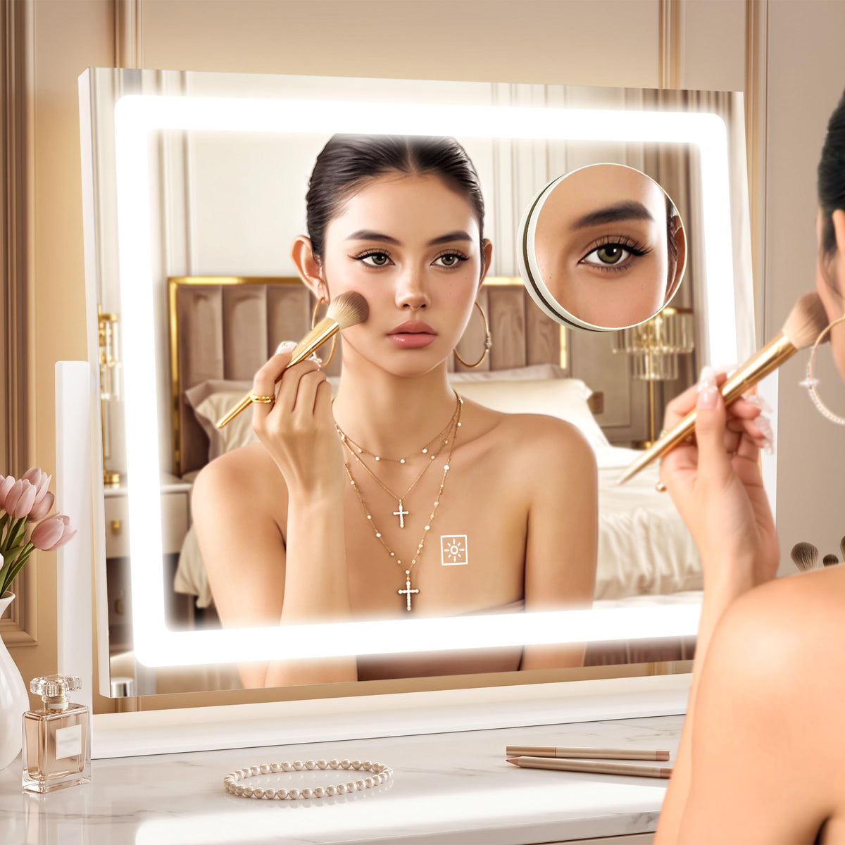 Vanity Mirror with Lights 16 x12 LED Makeup Mirror 3 Color - CraftCraze Official Imagery - 6