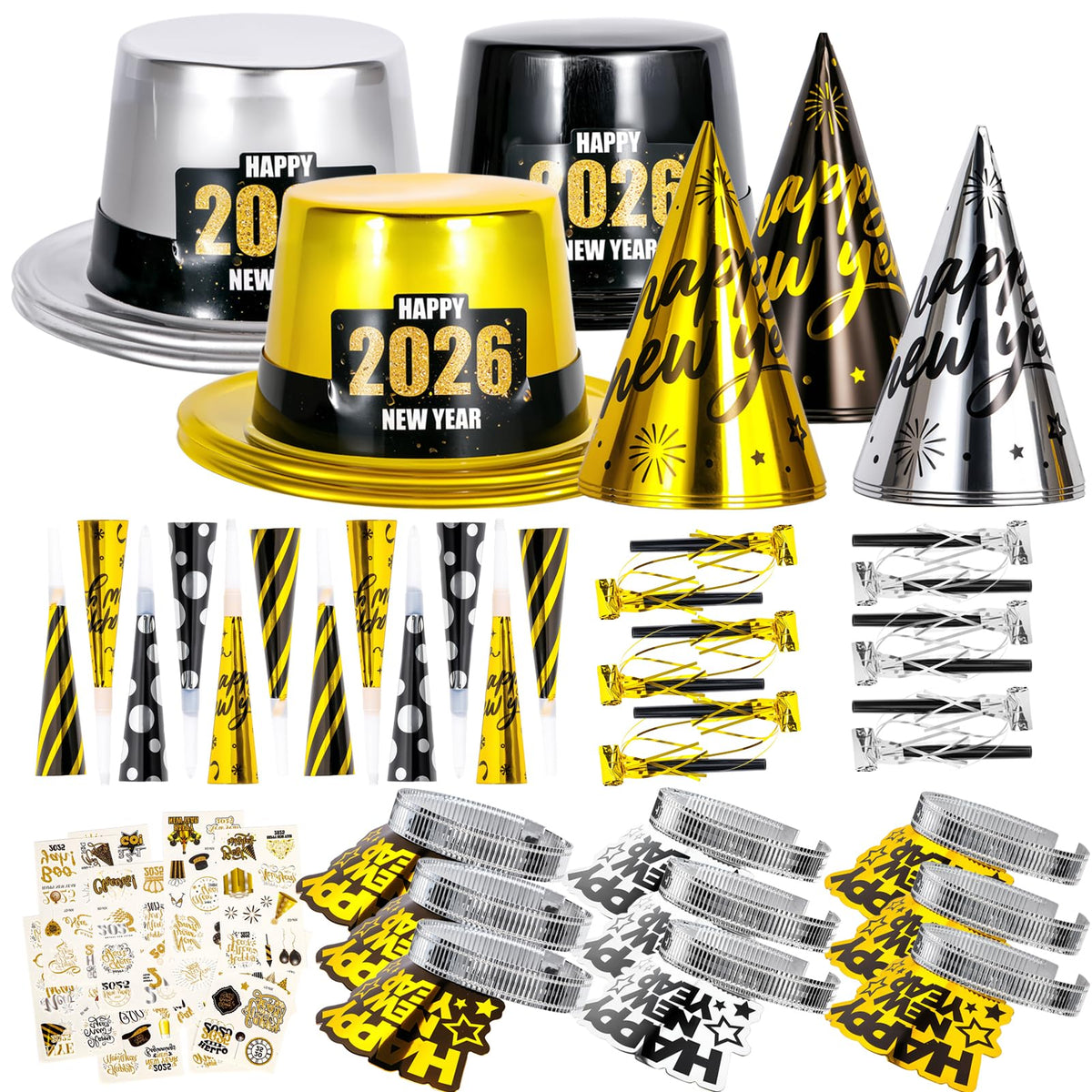 2026 New Years Eve Party Supplies 60 Pcs New Year Eve Party - TOTSHOM Official Imagery - 2