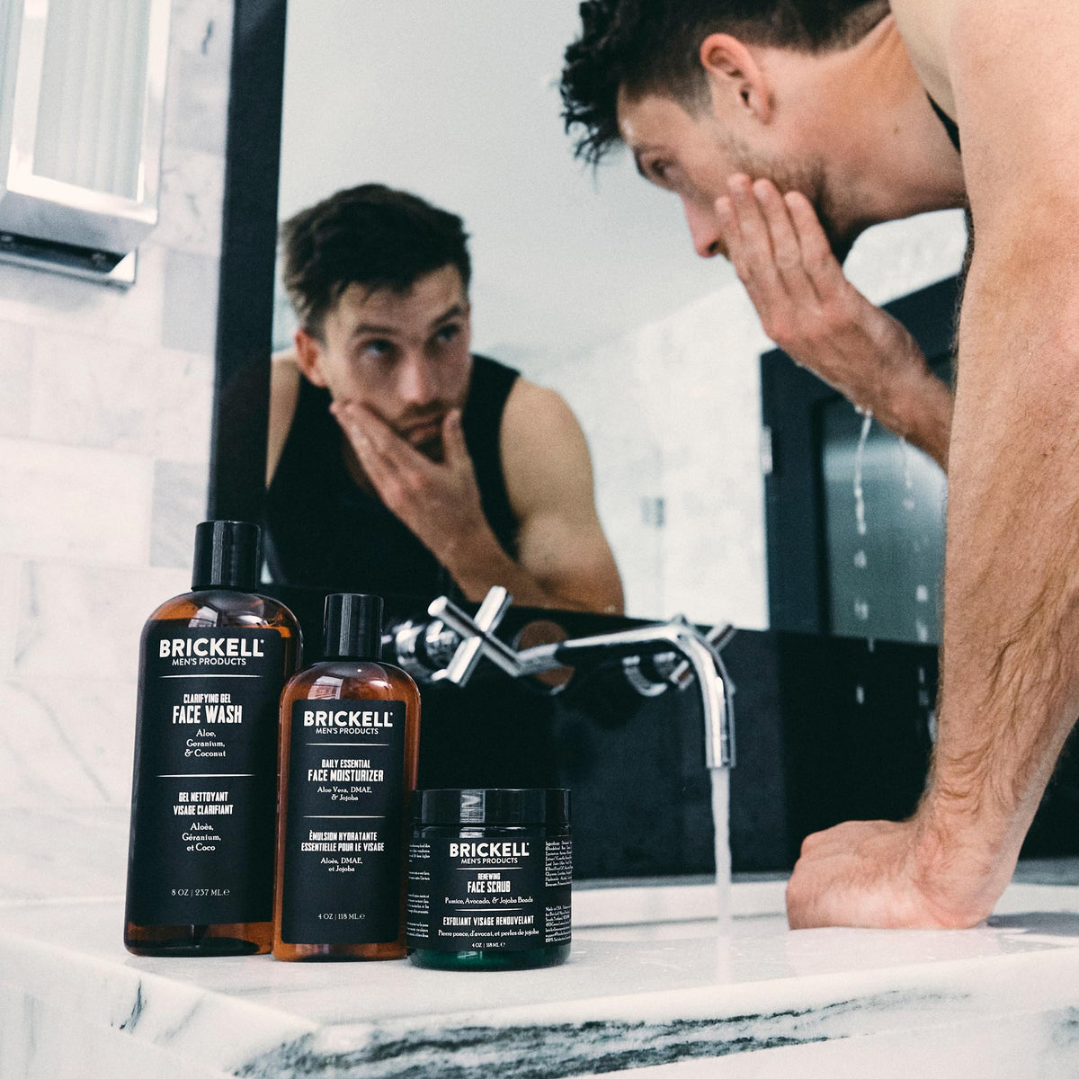 Brickell Men s Daily Advanced Face Care Routine I Gel Facial - Brickell Men's Products Official Imagery - 5