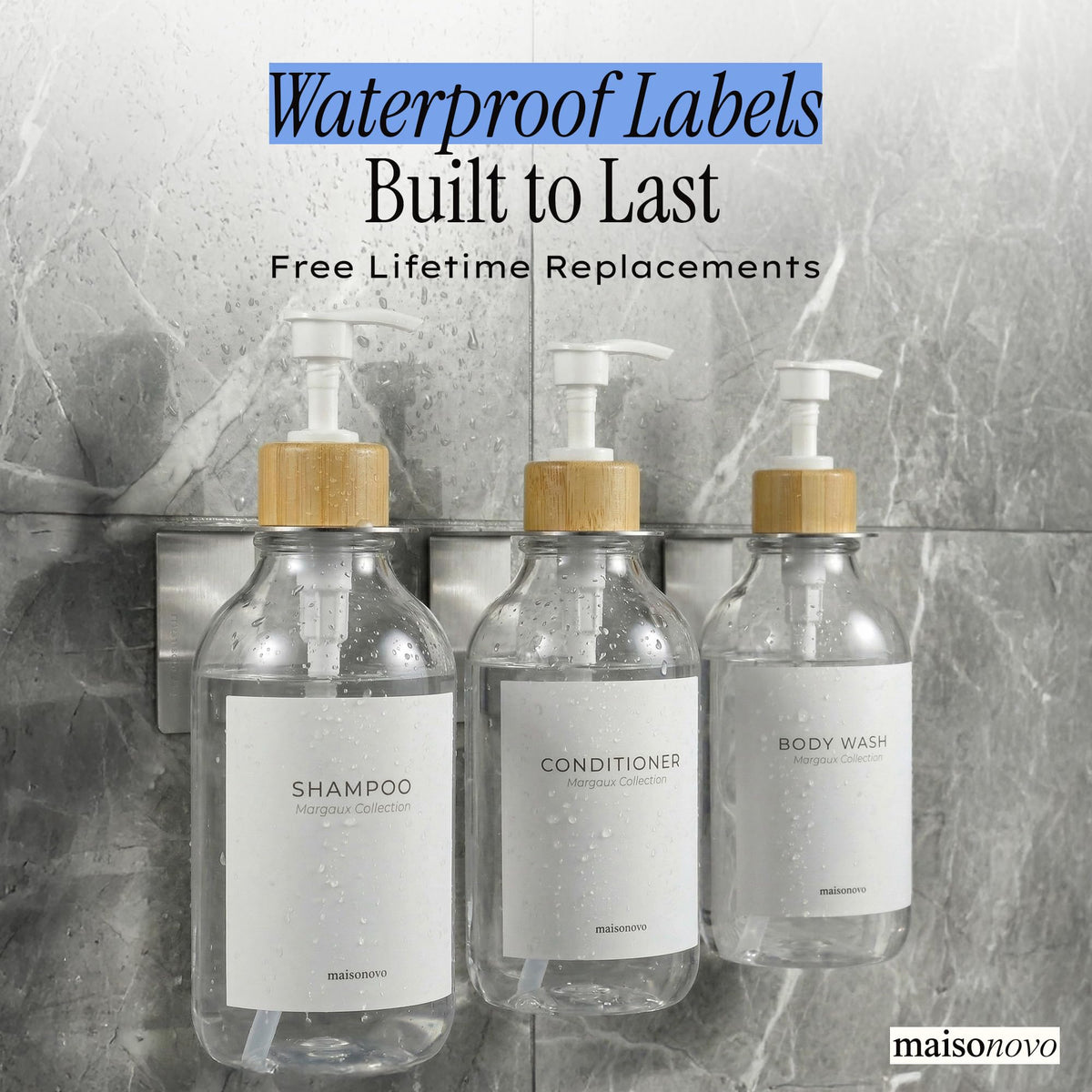 MaisoNovo Shampoo and Conditioner Dispenser - MaisoNovo Official Imagery - 6