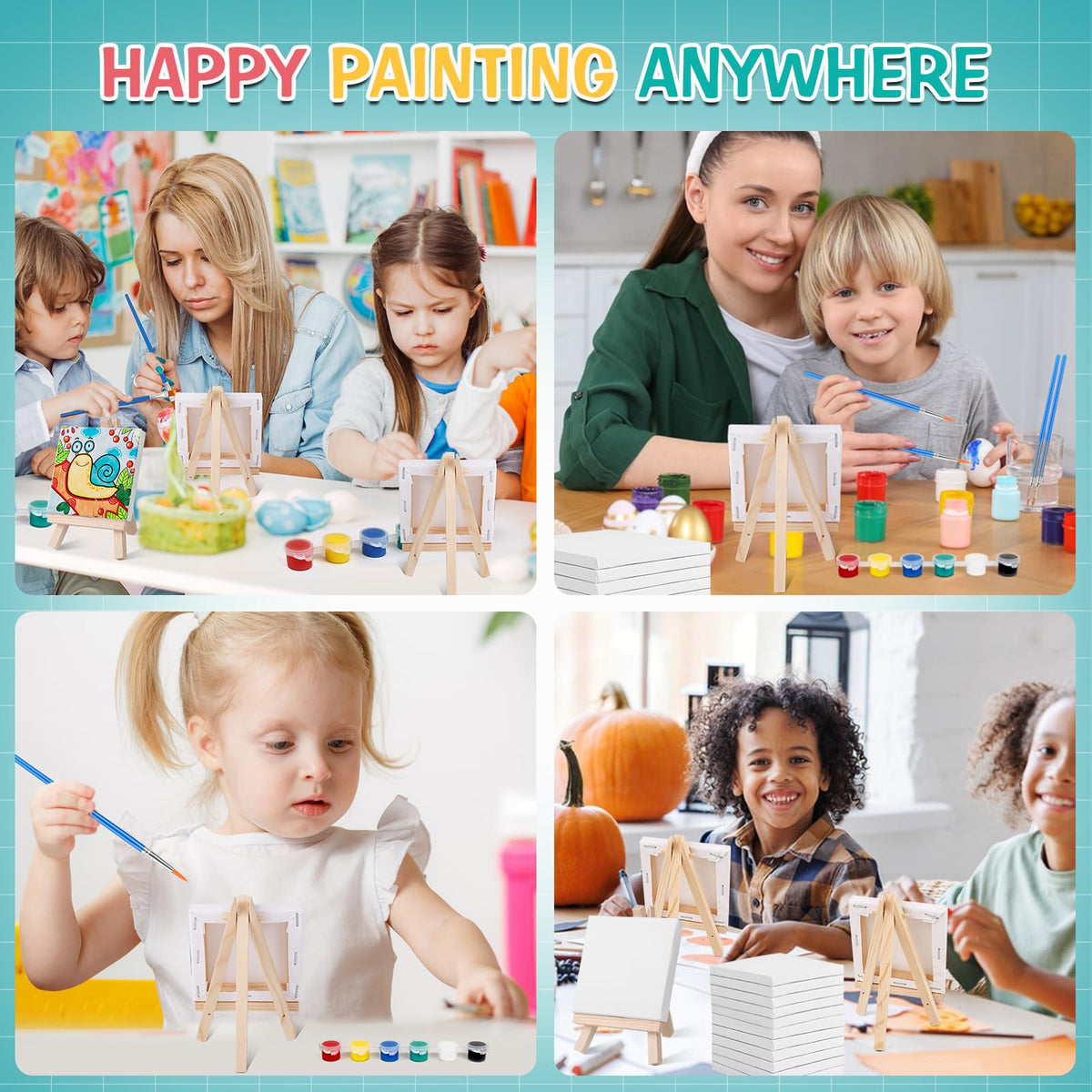 ESRICH 20 Set Canvas Painting Kit Mini Acrylic Paint Set - ESRICH Official Imagery - 8