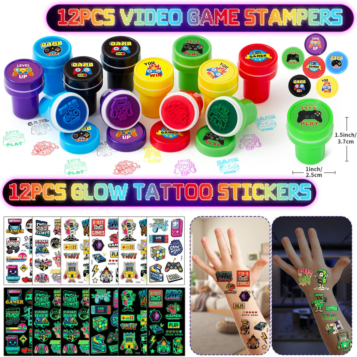 SNLN Video Game Party Favors Gamer Birthday Supplies Kids - SNLN Official Imagery - 8