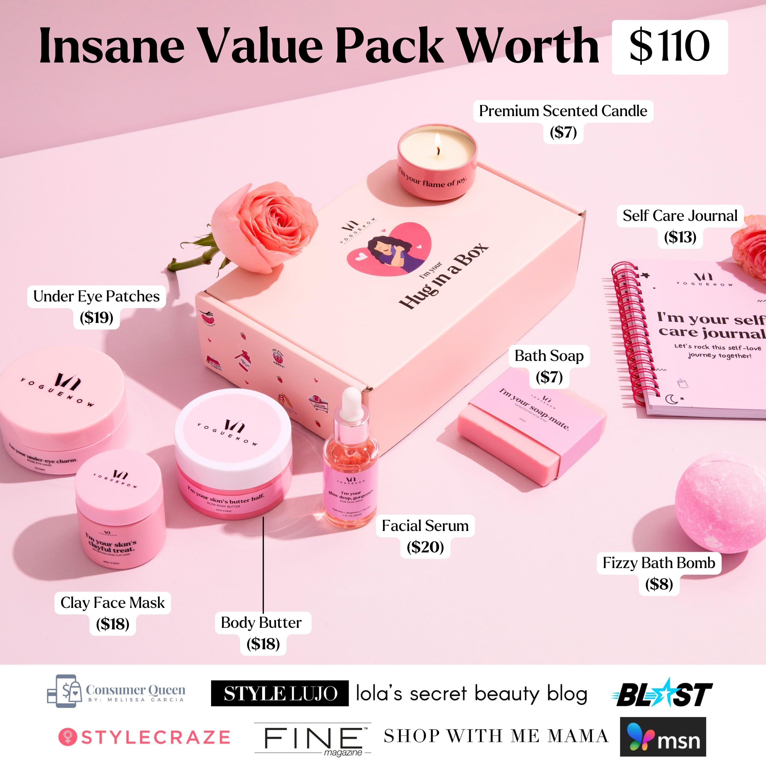 Spa Gifts for Women - Self Care Spa Kit - Skin Care Sets for Women (8 Pcs)