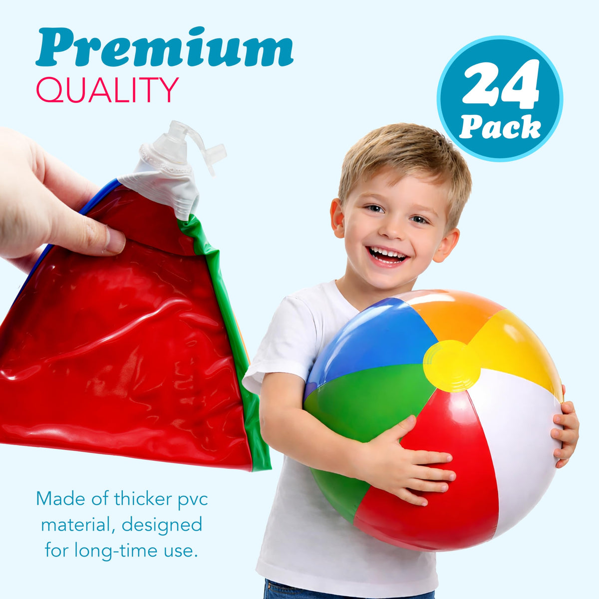4E s Novelty 24 Pack 16 Inch Inflatable Beach Balls Bulk 24 - 4E's Novelty Official Imagery - 6