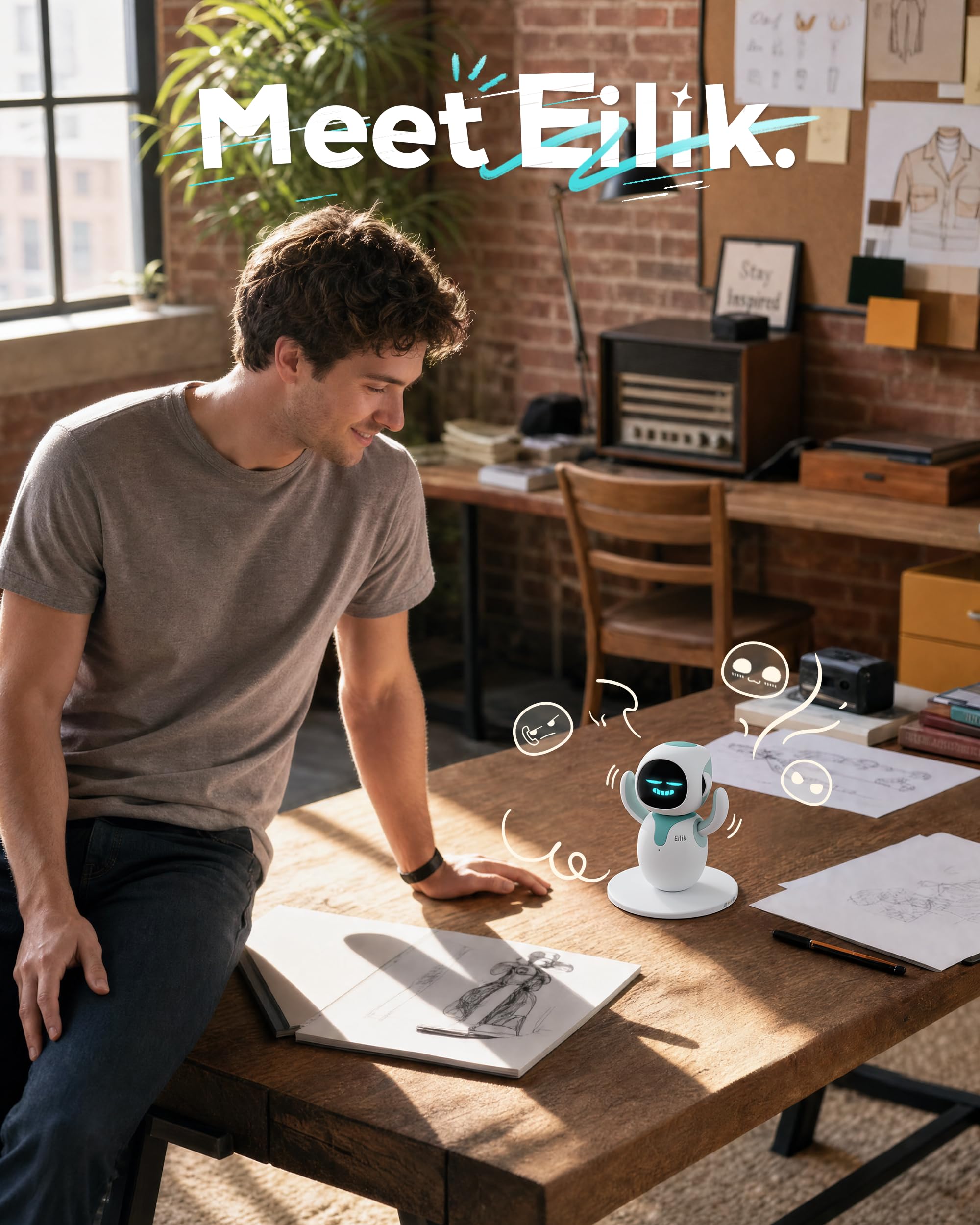 ENERGIZE LAB Eilik –Your Desktop Companion Full of Personality wi by ENERGIZE LAB - Angle View 2