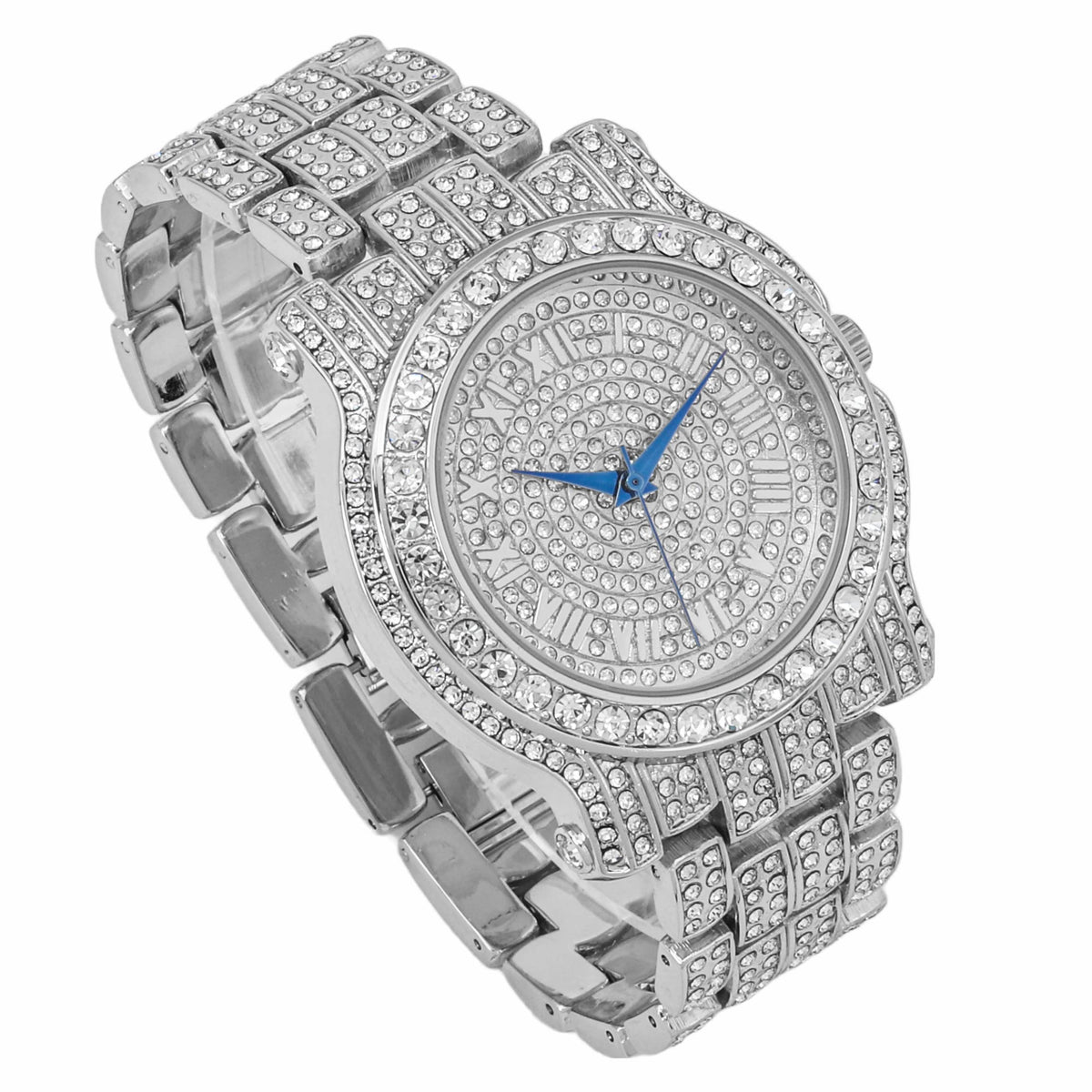 Charles Raymond Bling ed Out Round Luxury Mens Watch w Bling - Charles Raymond Official Imagery - 5