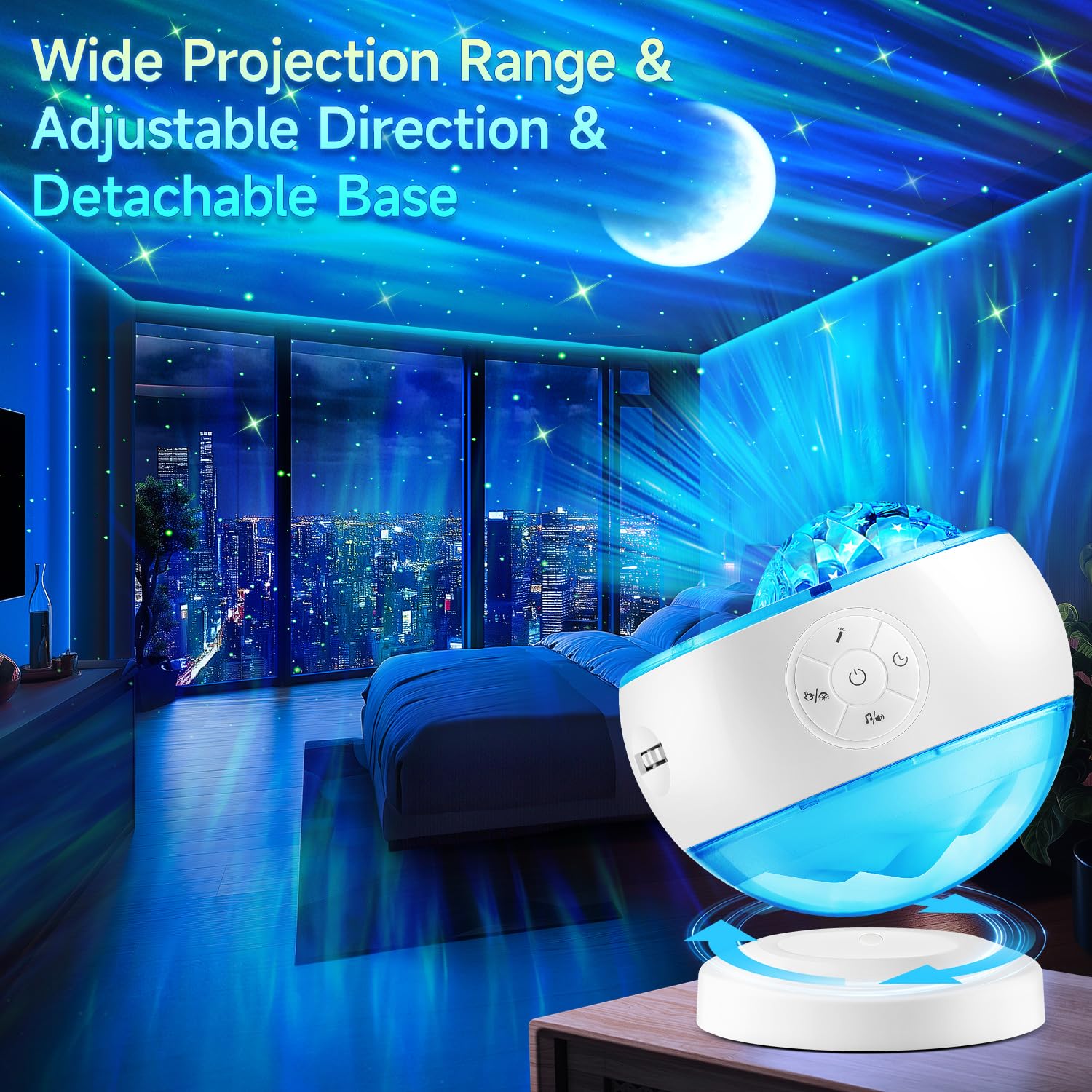 Staryou Iceberg Northern Lights Projector, White Galaxy Projector - Staryou Official Product View 8