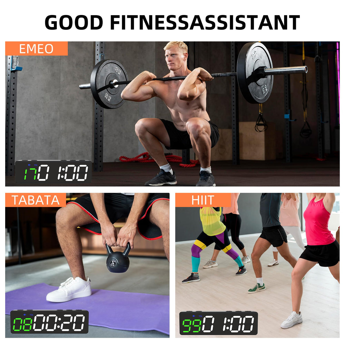 Mini Portable Gym Timer Clock Large LED Digital Display - BXF SPORTS Official Imagery - 5