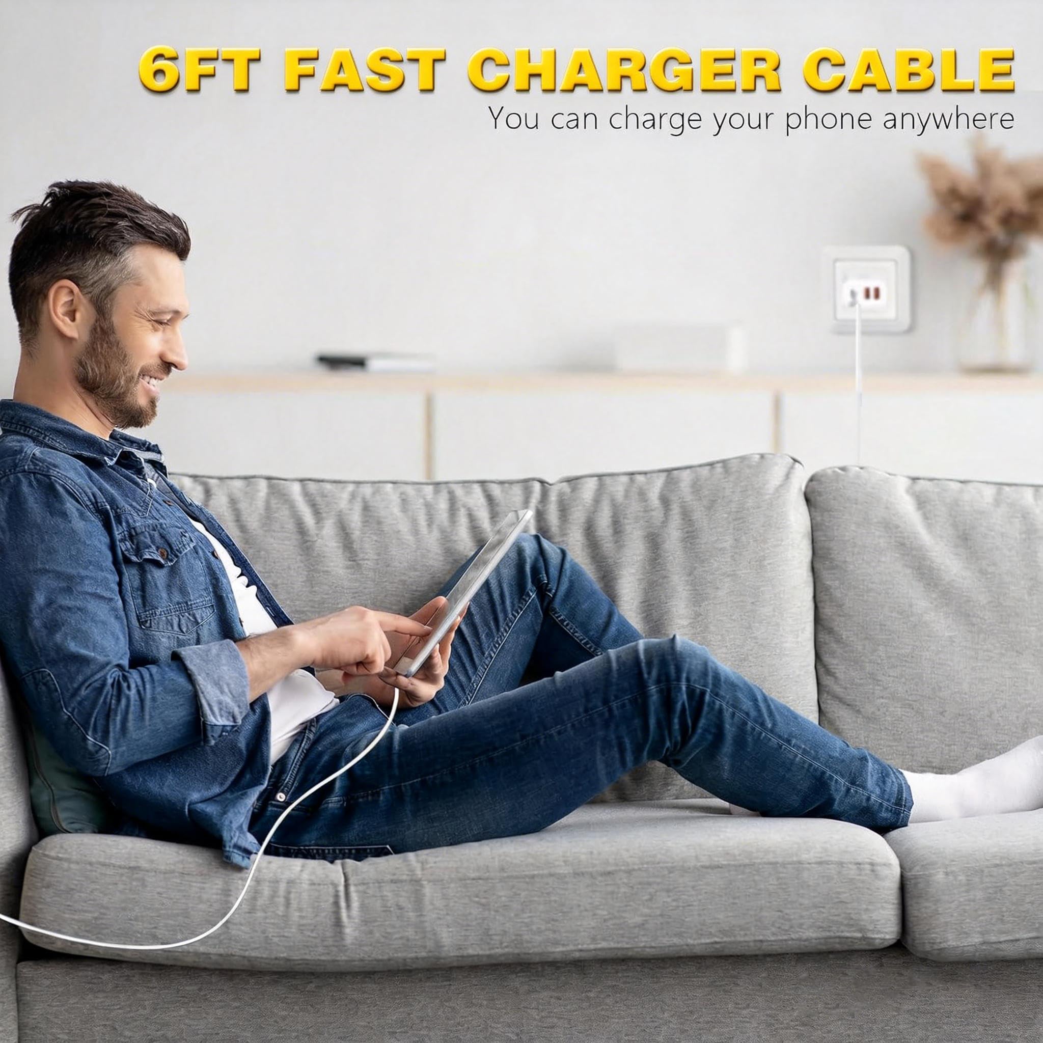 SZRTCYHGV iPhone 17 16 Charger Fast Charging,Apple 60W USB C Charger 4 - View 7