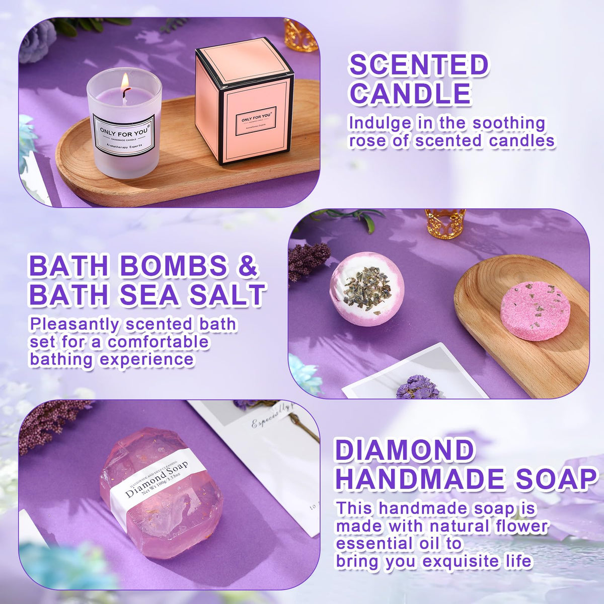 Nuogo 13 Pcs Birthday Gifts for Women Spa Basket Set for - Nuogo Official Imagery - 5
