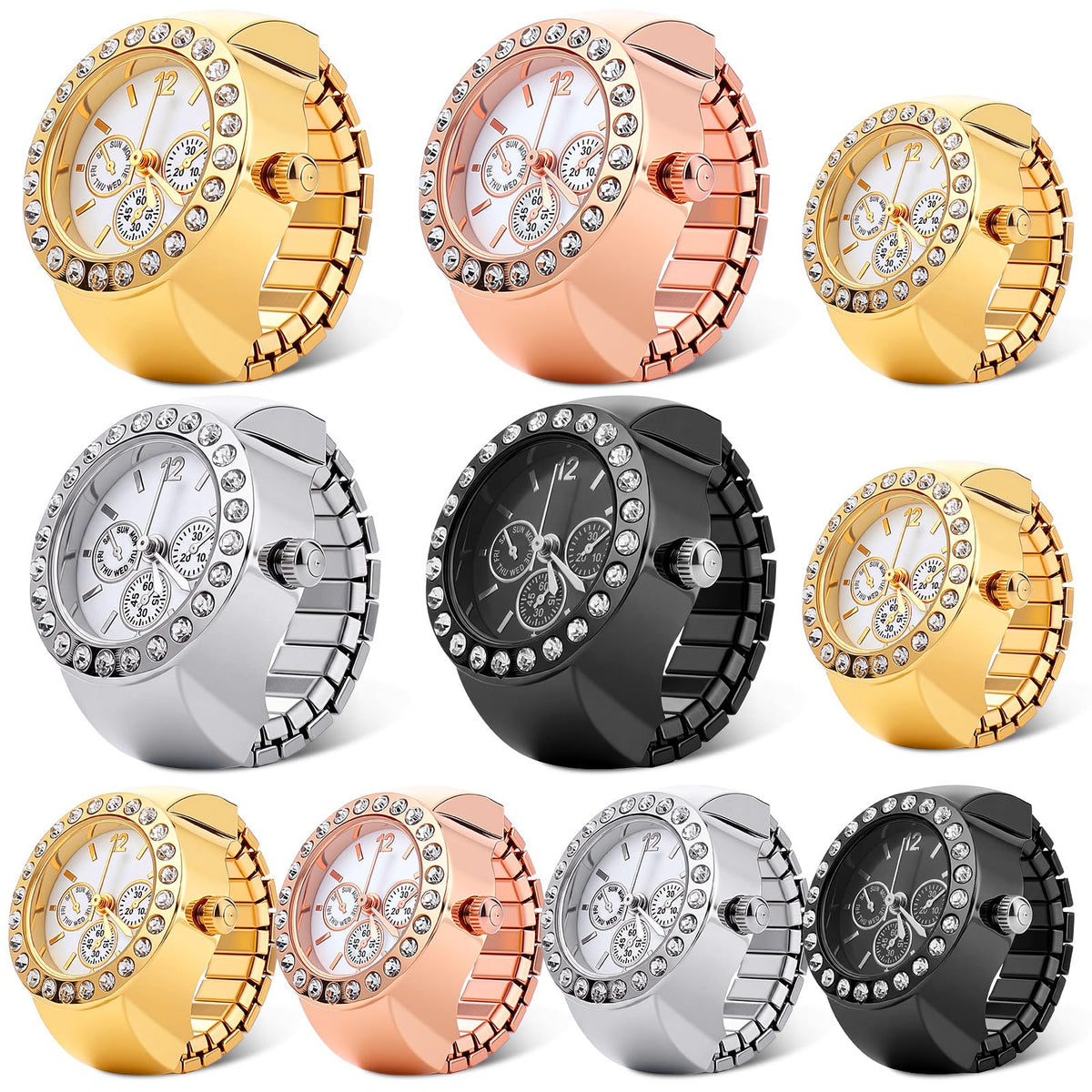 Landical 10 Pcs Finger Watches for Women Men - Landical Official Imagery - 2