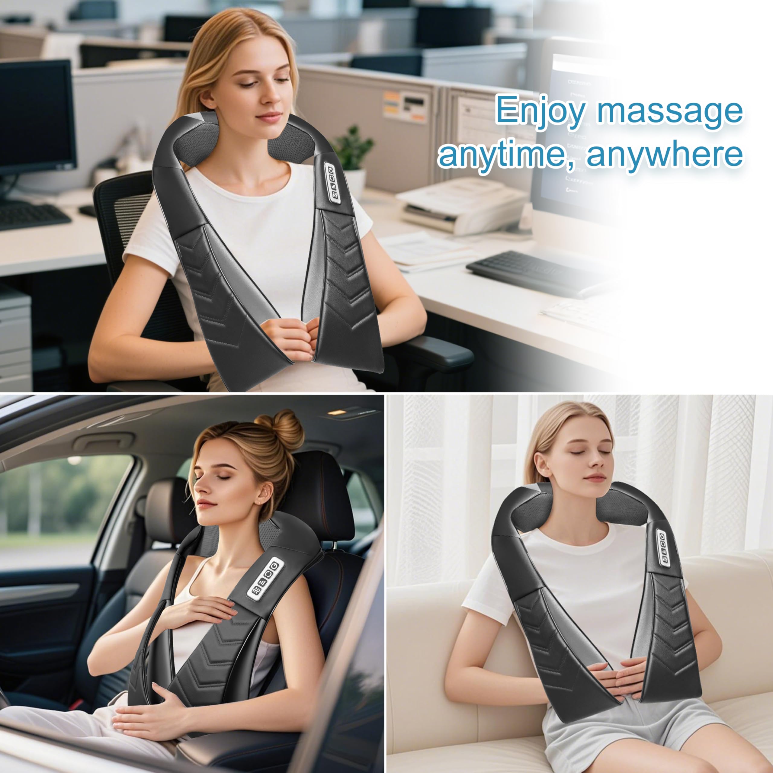 UFFAE Shiatsu Neck and Back Massager with Heat, Electric Deep Tissue K - View 6