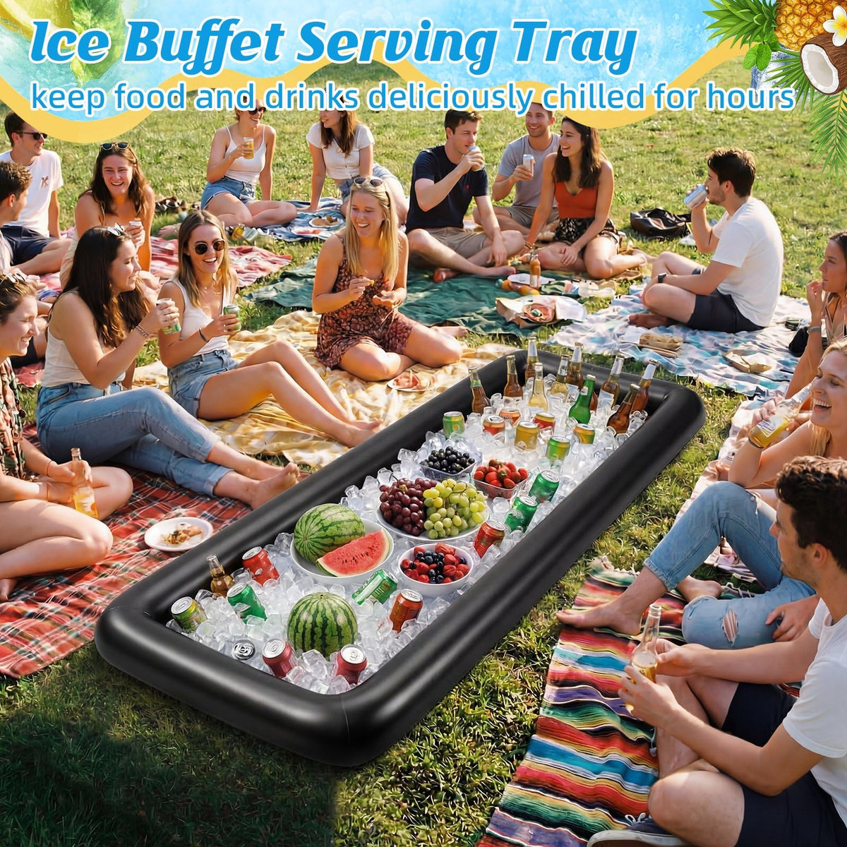 3 Pcs Large Inflatable Serving Bars with Hand Pump 71 6 x 30 - Teyva Daily Official Imagery - 6