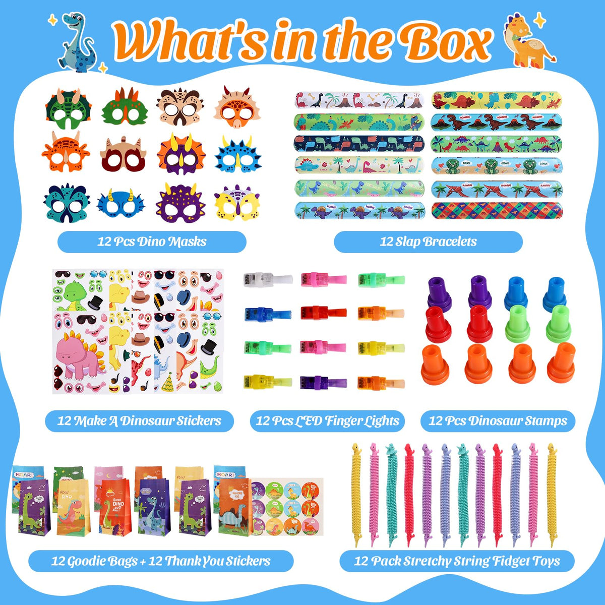 Rotel Dinosaur Party Favors 12 Kids Set Return Gifts for - Rotel Official Imagery - 4