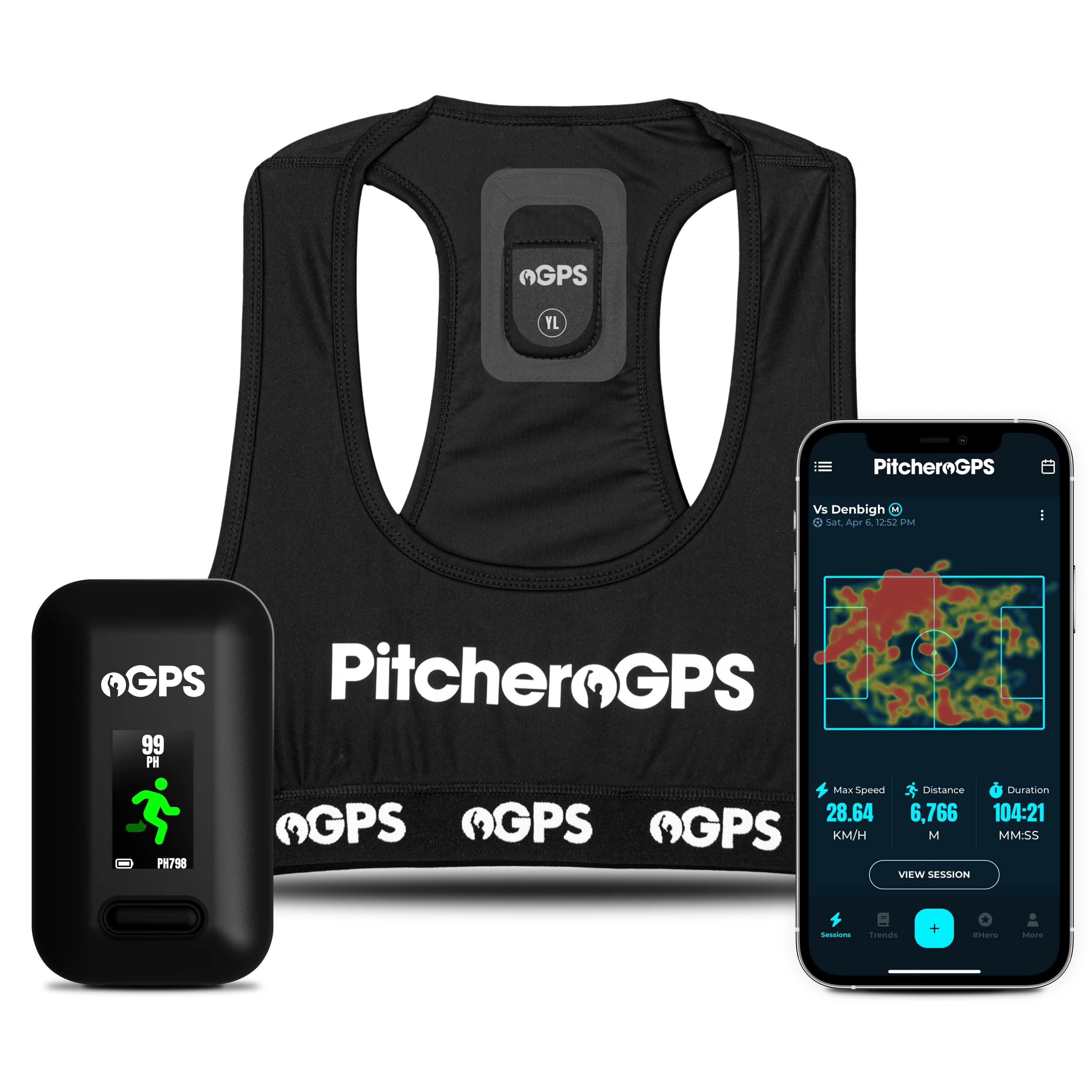 PitcheroGPS Soccer GPS Tracker Vest - 60 Days App Access Included - Pitchero Official Product View 1