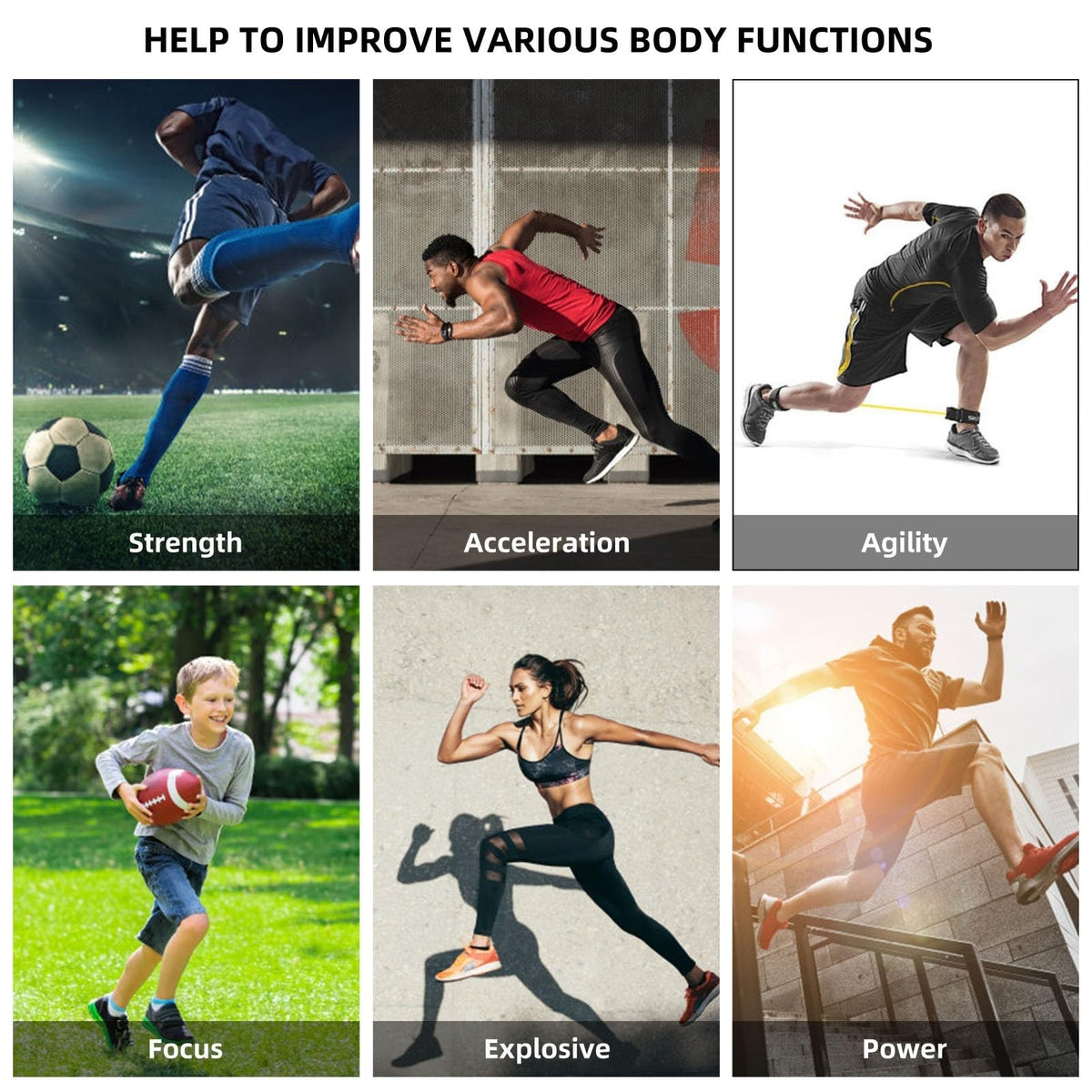 Running Resistance Bands 80lb Speed and Agility Training - OYINDIZ Official Imagery - 6